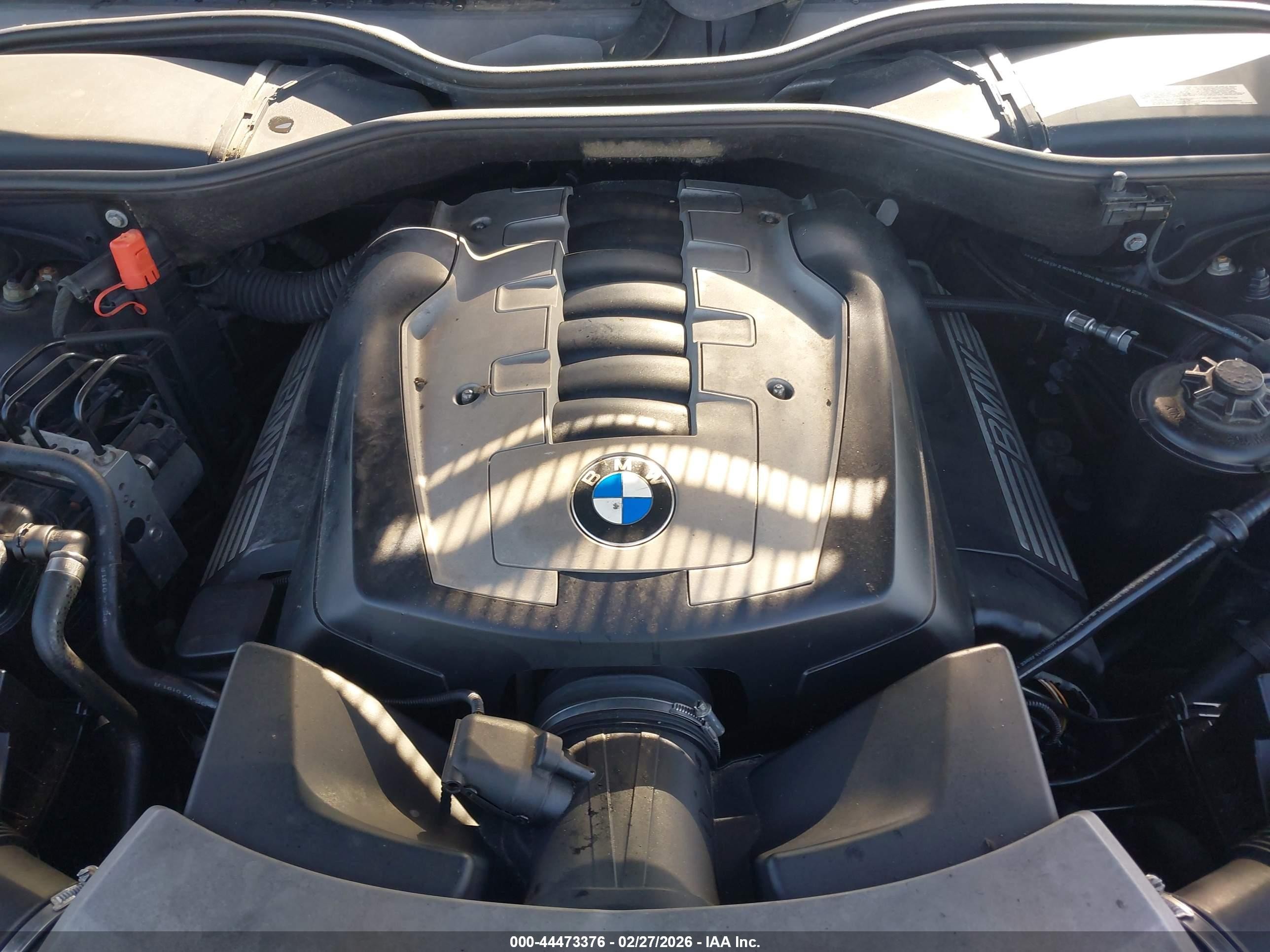 2008 Bmw 750li   Black vin: WBAHN835X8DT87880