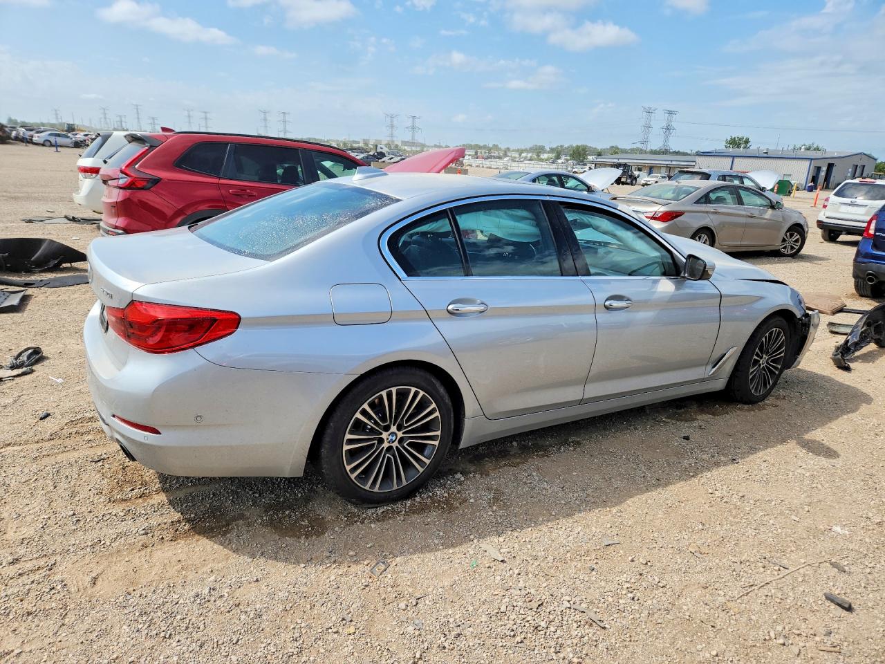 2017 Bmw 530 Xi Silver vin: WBAJA7C35HG904796