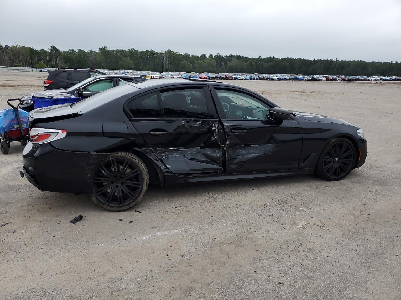 2018 Bmw M550xi Black vin: WBAJB9C50JB036218