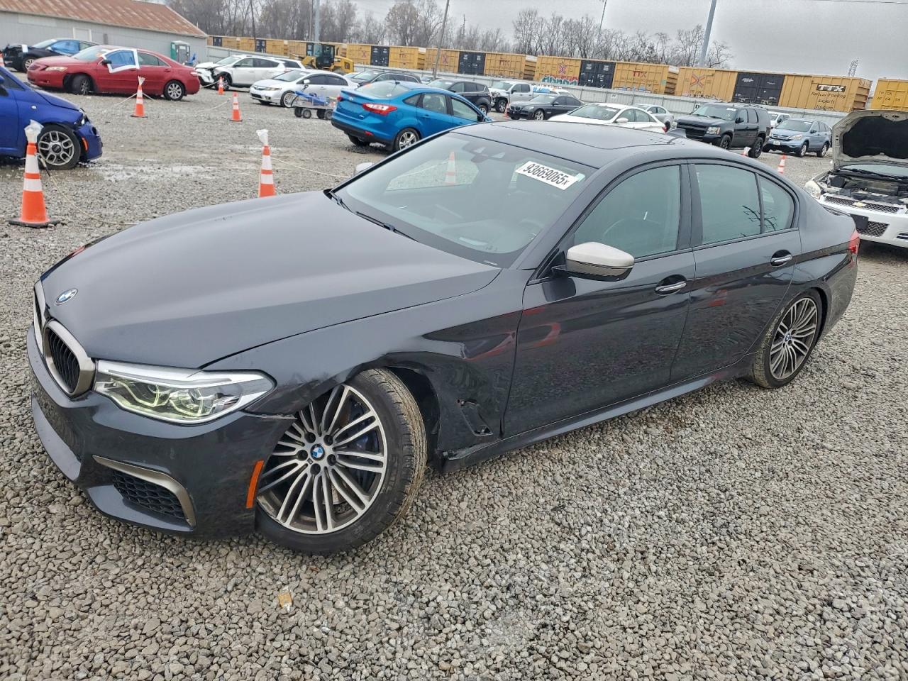 2018 Bmw M550xi Black vin: WBAJB9C55JB036893