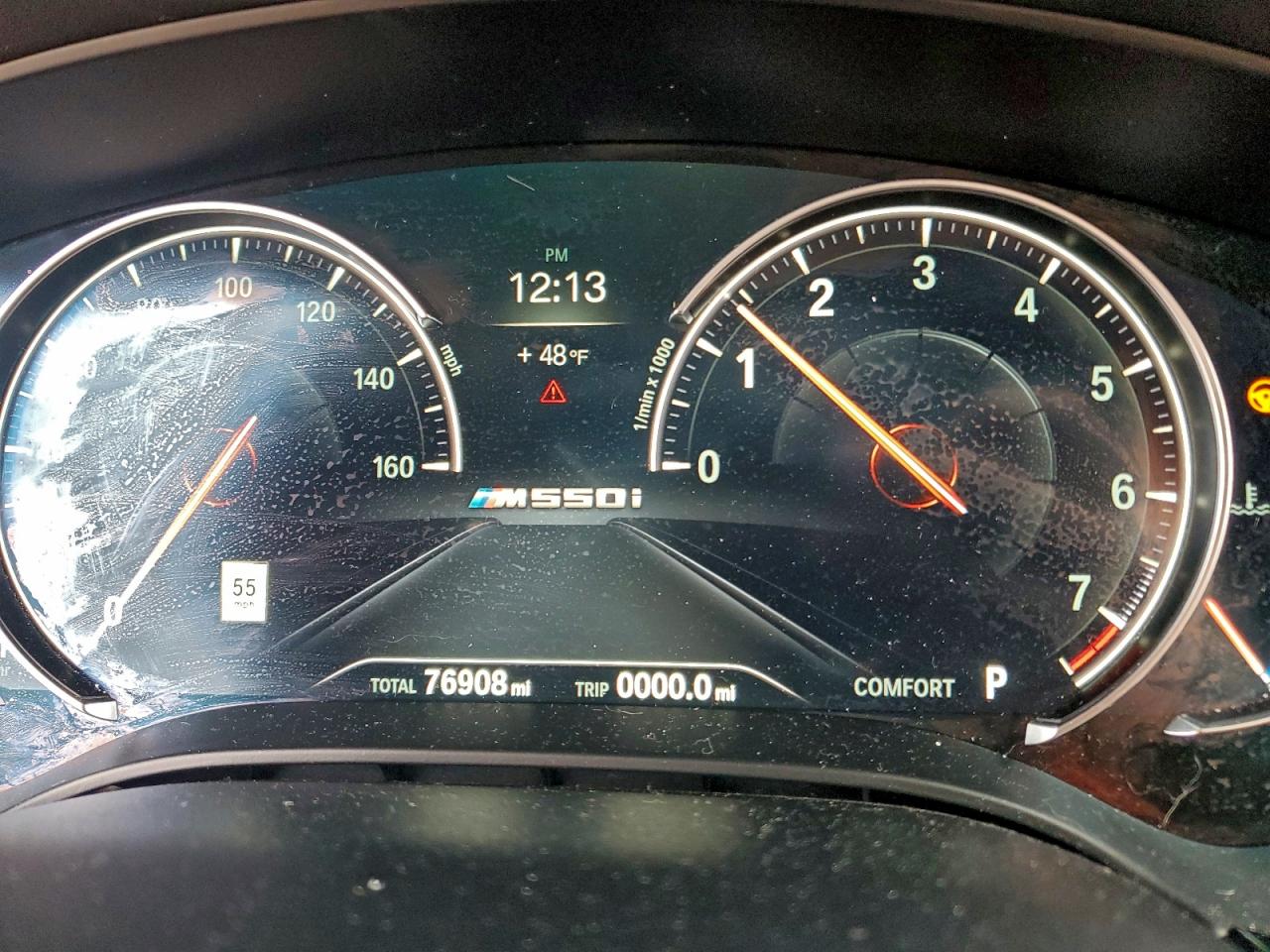 2018 Bmw M550xi Черный vin: WBAJB9C55JB036893