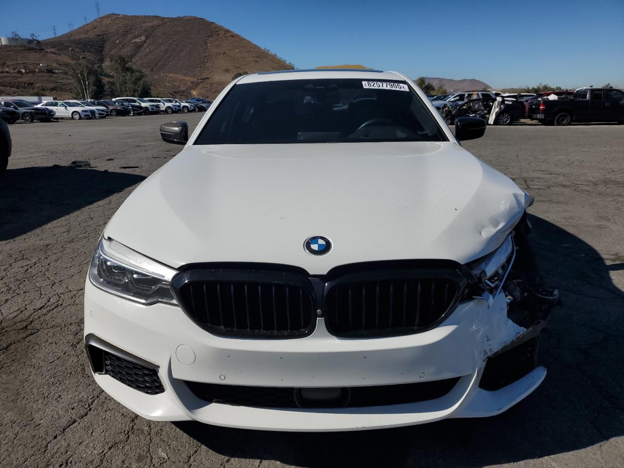 2018 Bmw M550xi White vin: WBAJB9C58JB049959