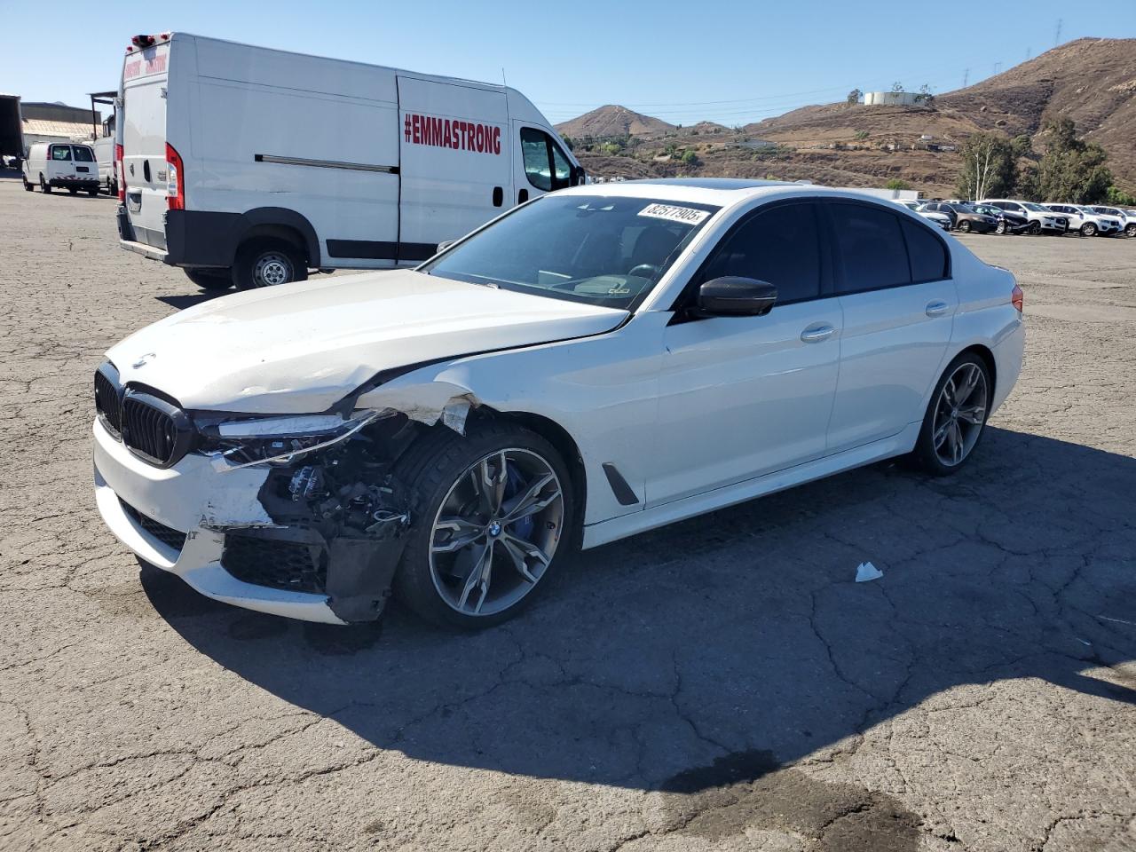 2018 Bmw M550xi White vin: WBAJB9C58JB049959