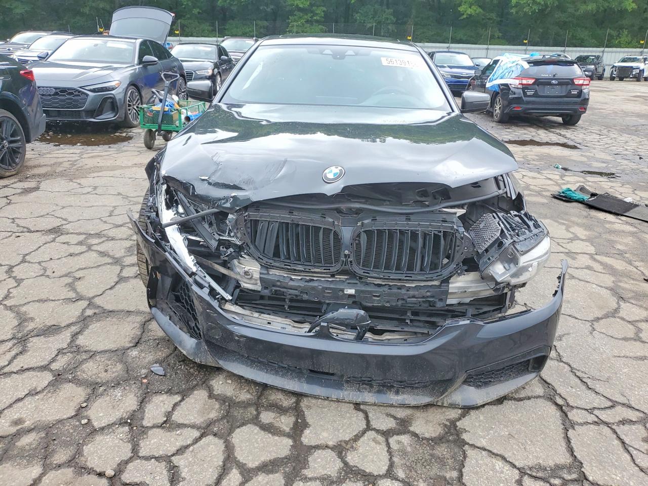 2018 Bmw M550xi Серый vin: WBAJB9C5XJB049607