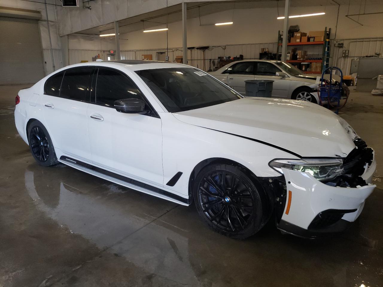 2018 Bmw M550xi White vin: WBAJB9C5XJB286856