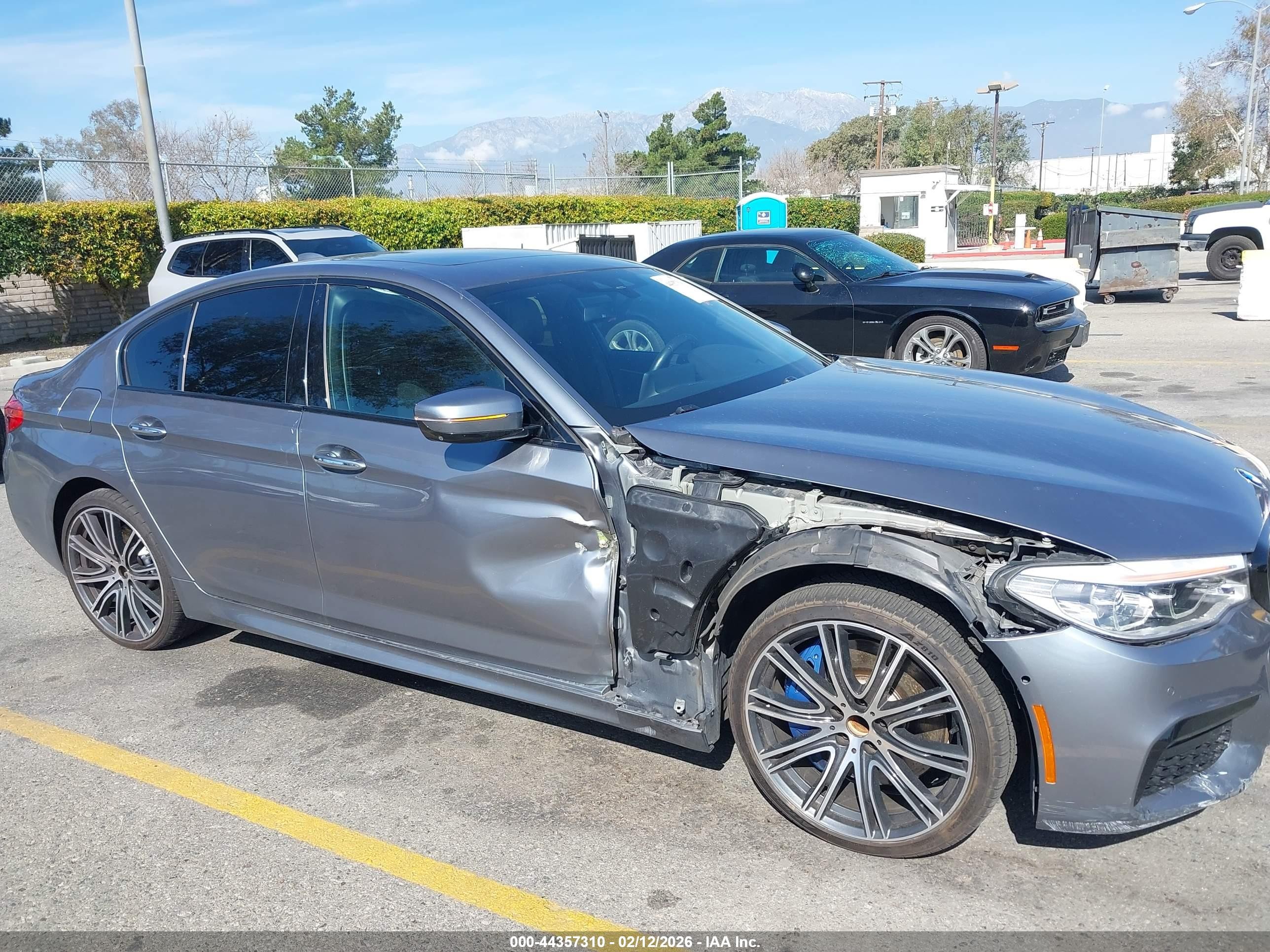 2017 Bmw 540i Gray vin: WBAJE5C33HG916714