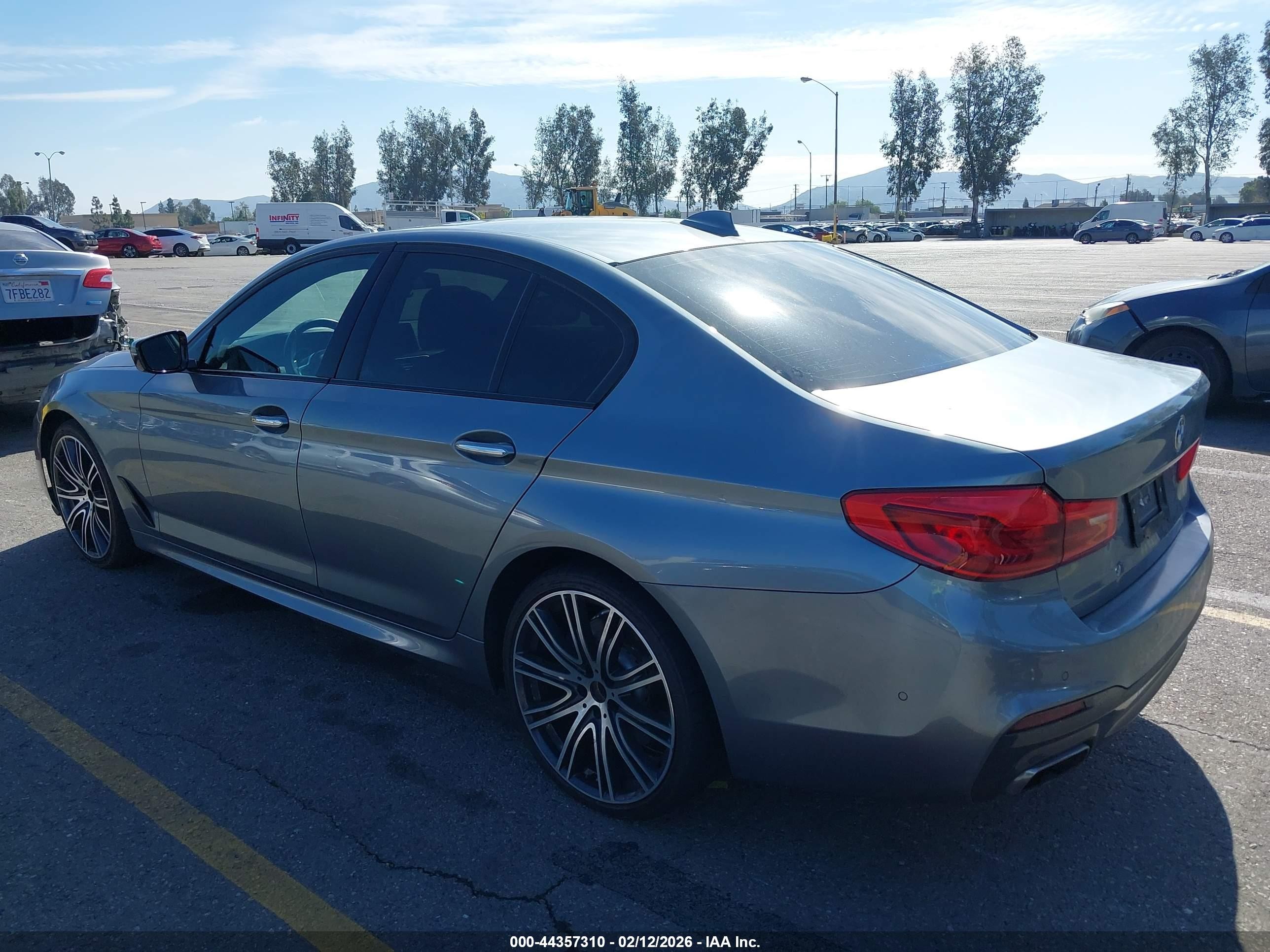 2017 Bmw 540i Gray vin: WBAJE5C33HG916714