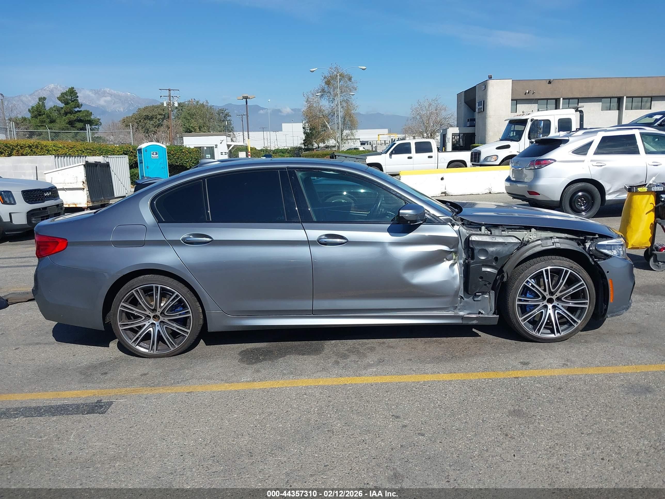 2017 Bmw 540i Gray vin: WBAJE5C33HG916714