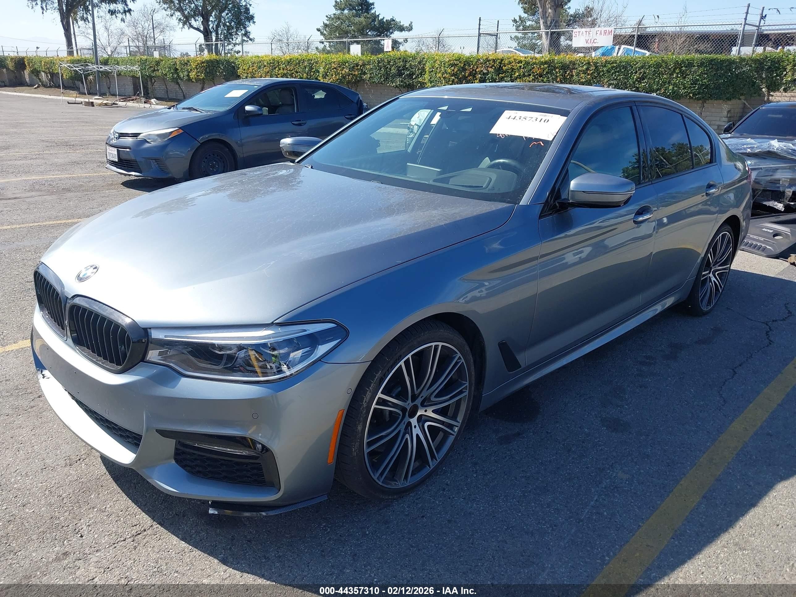 2017 Bmw 540i Gray vin: WBAJE5C33HG916714