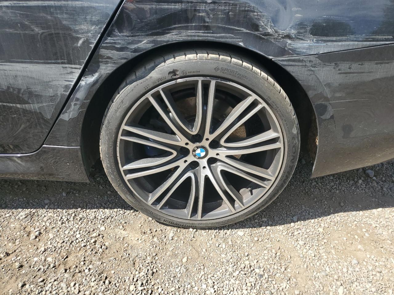 2017 Bmw 540 I Black vin: WBAJE5C3XHG914233 Damage: Left Rear Tire, Gouged, Replacement Required