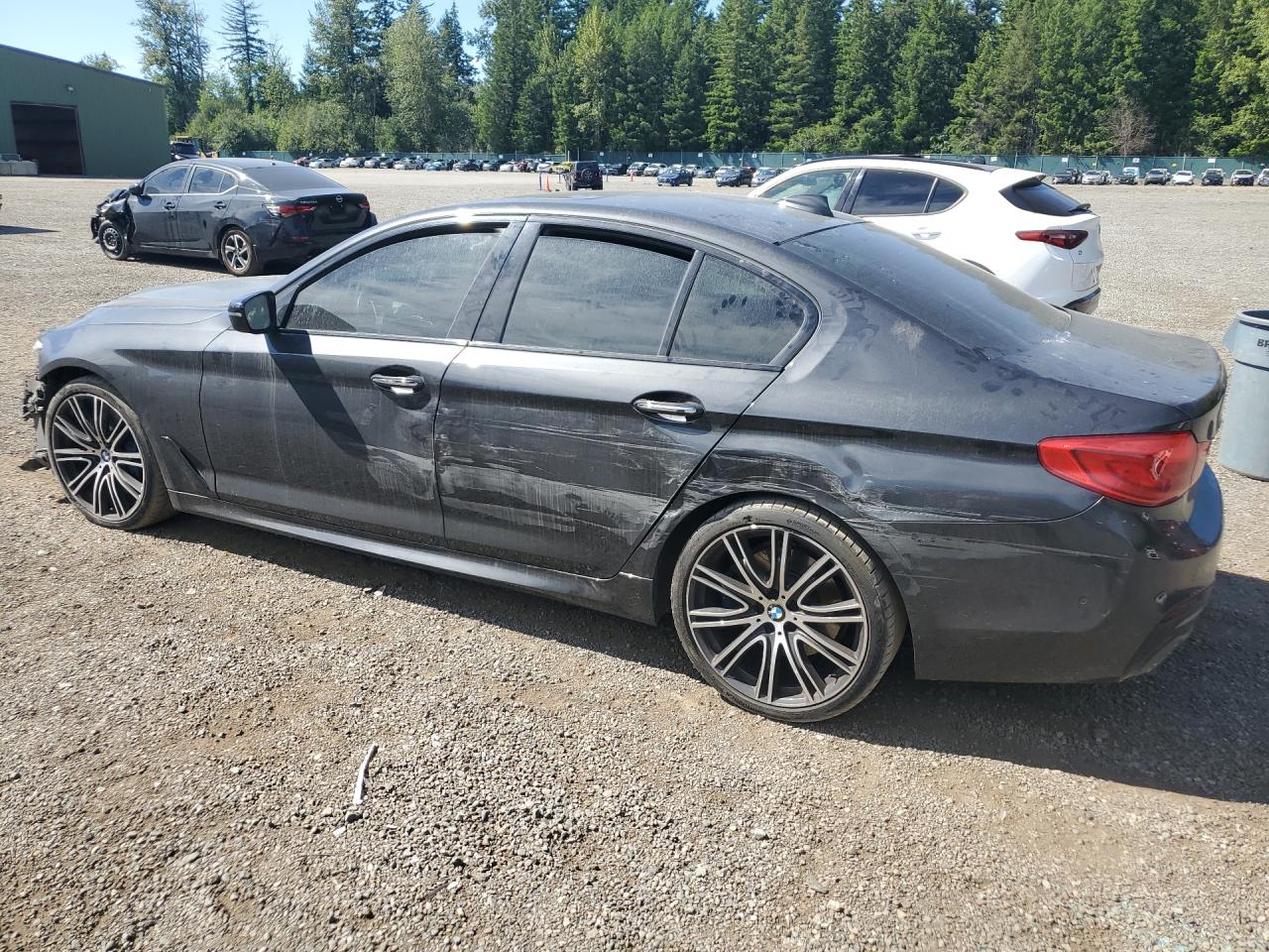 2017 Bmw 540 I Black vin: WBAJE5C3XHG914233 Damage: Left Rear Door, Dent(S) W/ Paint Dmg, > 12 Inches