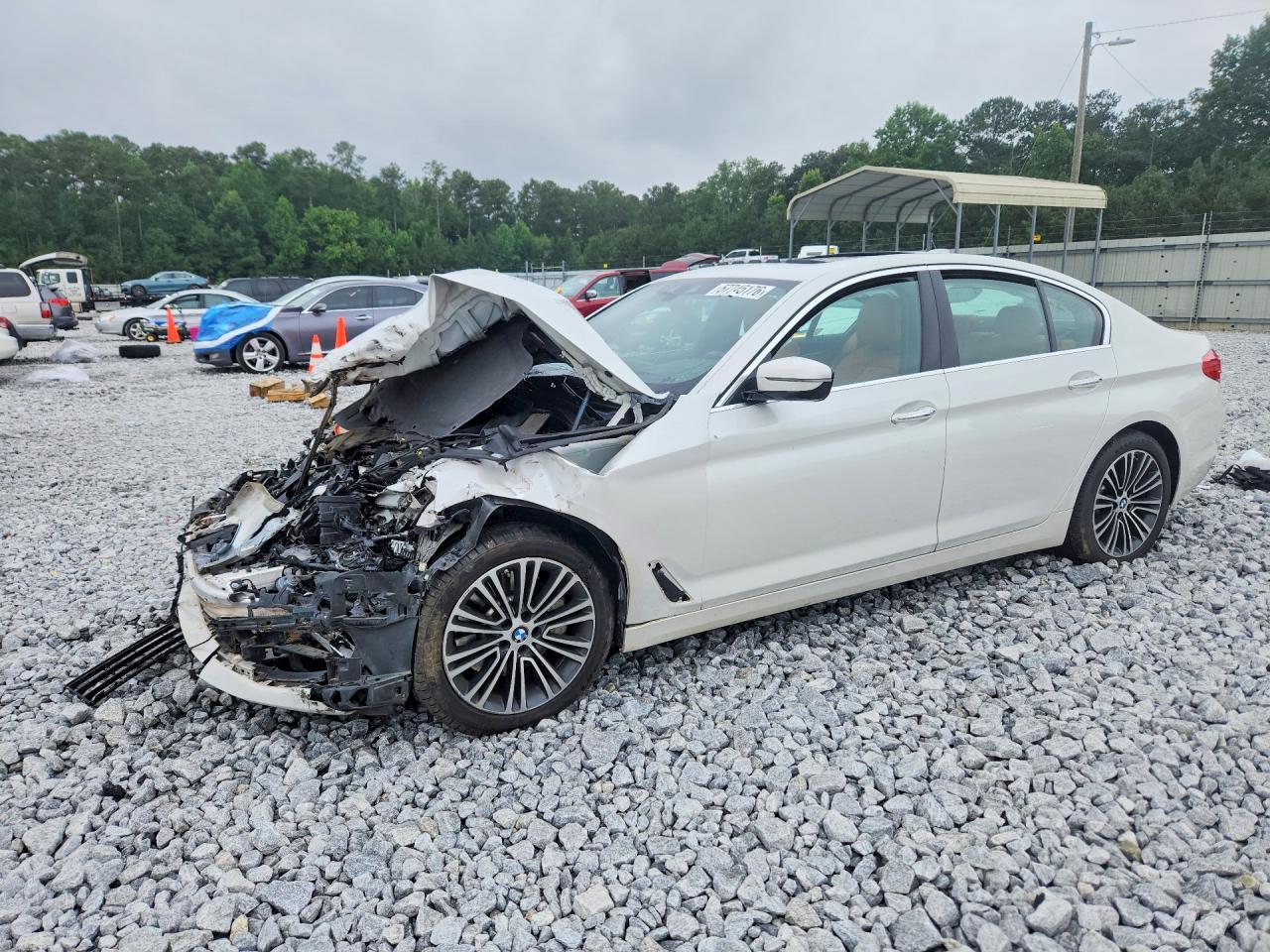 2018 Bmw 540 I White vin: WBAJE5C54JWA94702