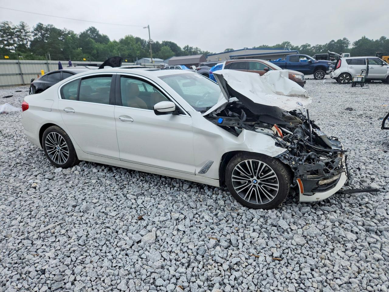 2018 Bmw 540 I White vin: WBAJE5C54JWA94702