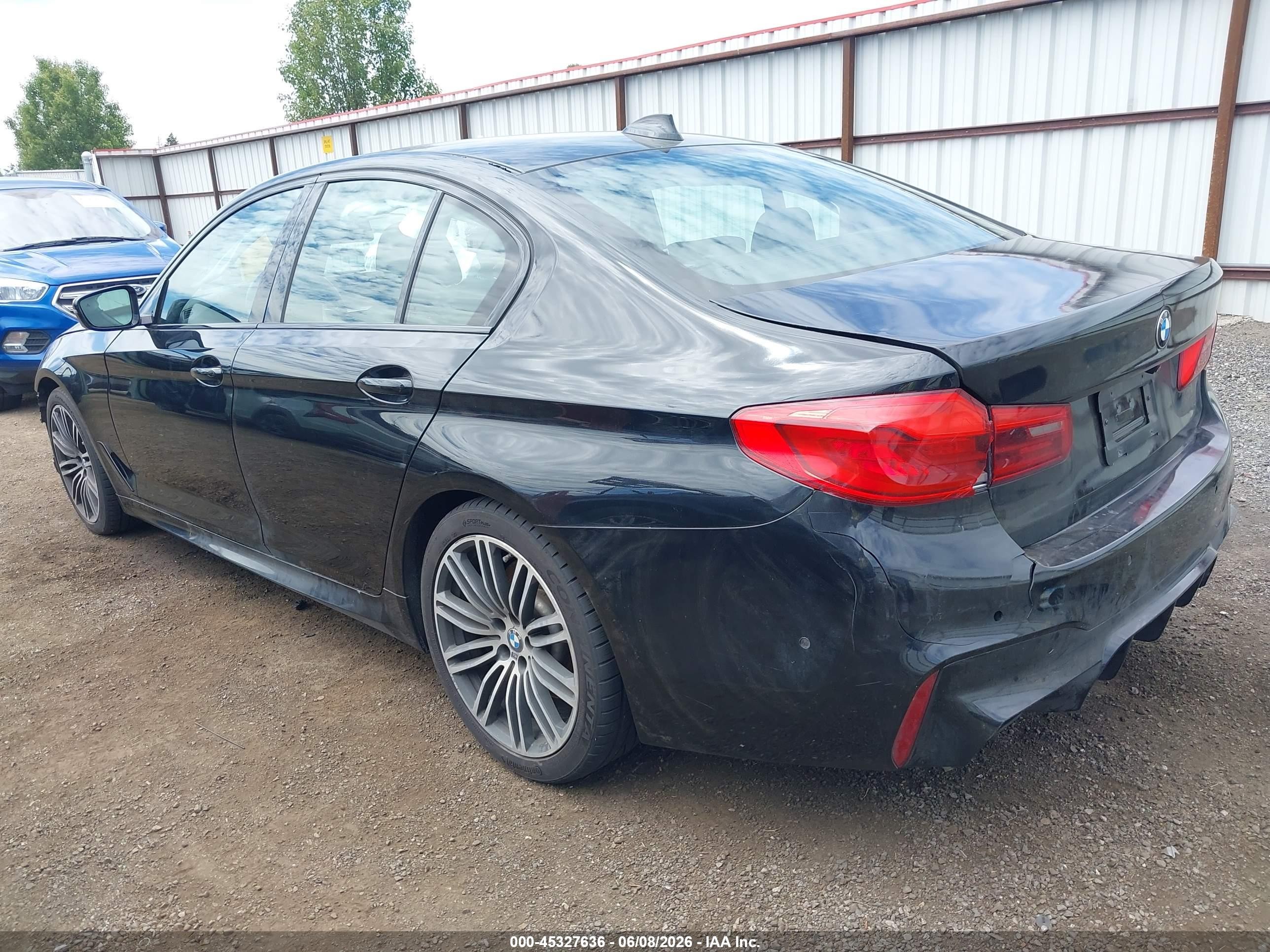 2019 Bmw 540i Xdrive Черный vin: WBAJE7C50KG893185