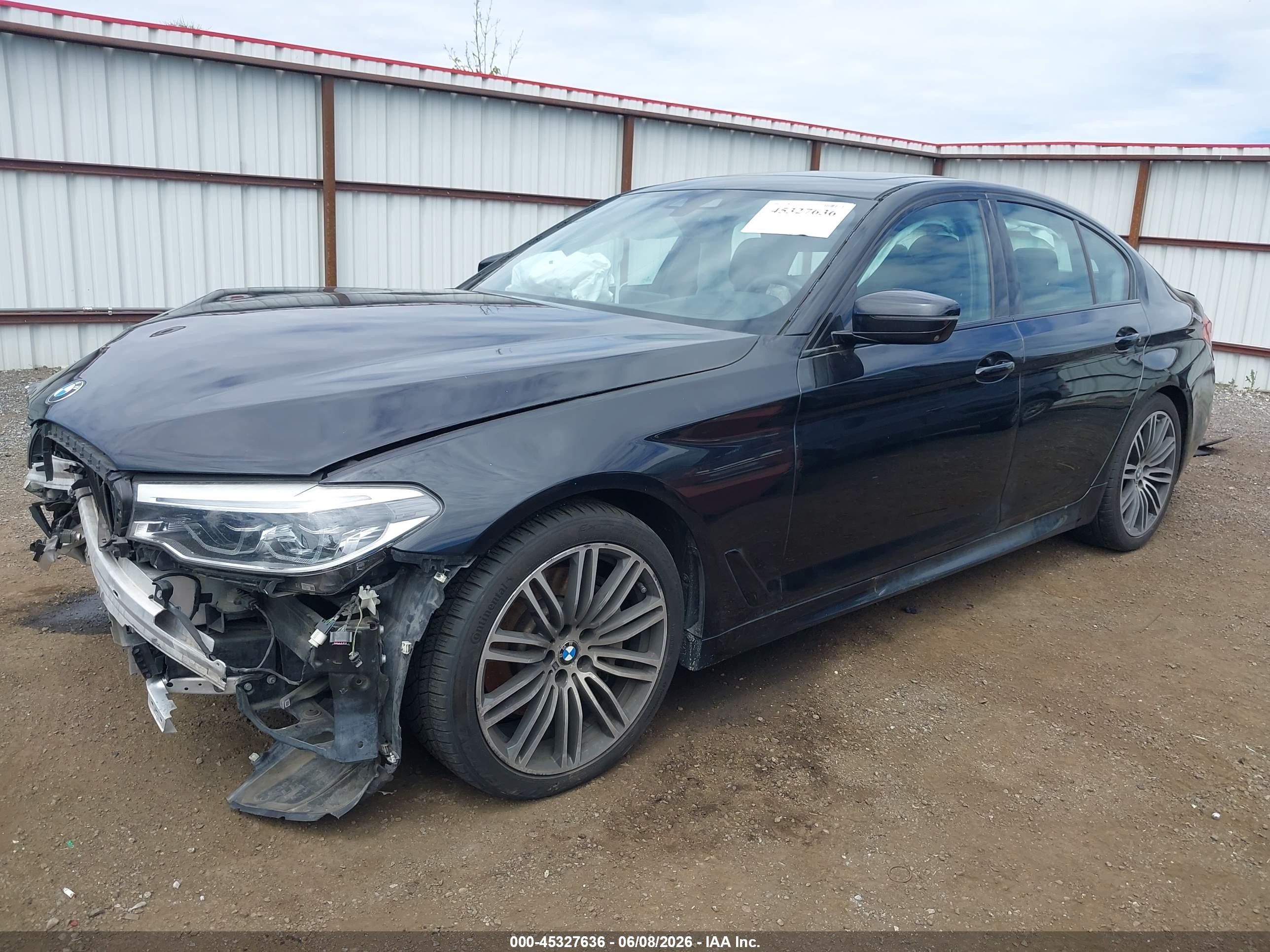 2019 Bmw 540i Xdrive Черный vin: WBAJE7C50KG893185