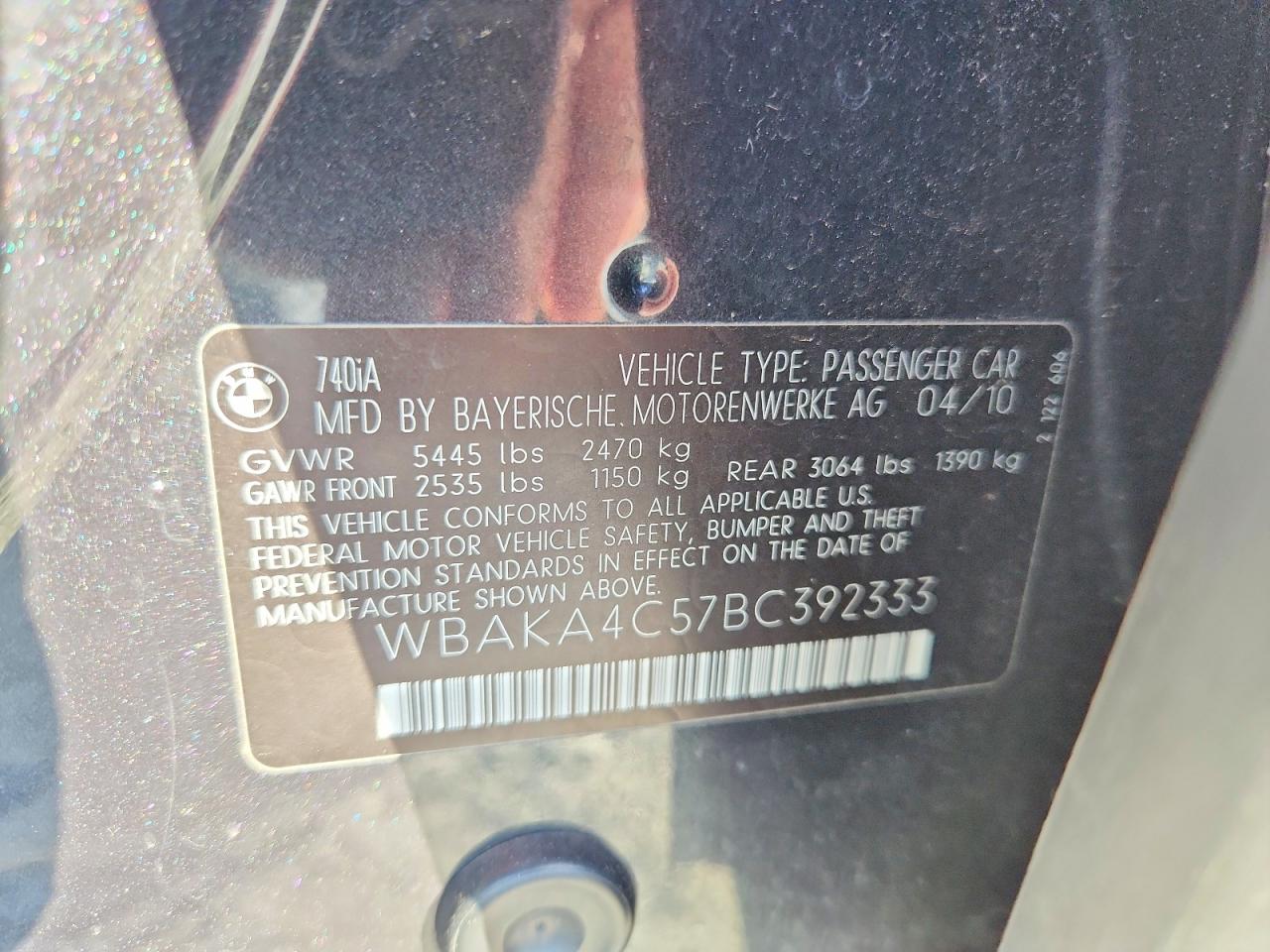 2011 Bmw 740 I Gray vin: WBAKA4C57BC392333