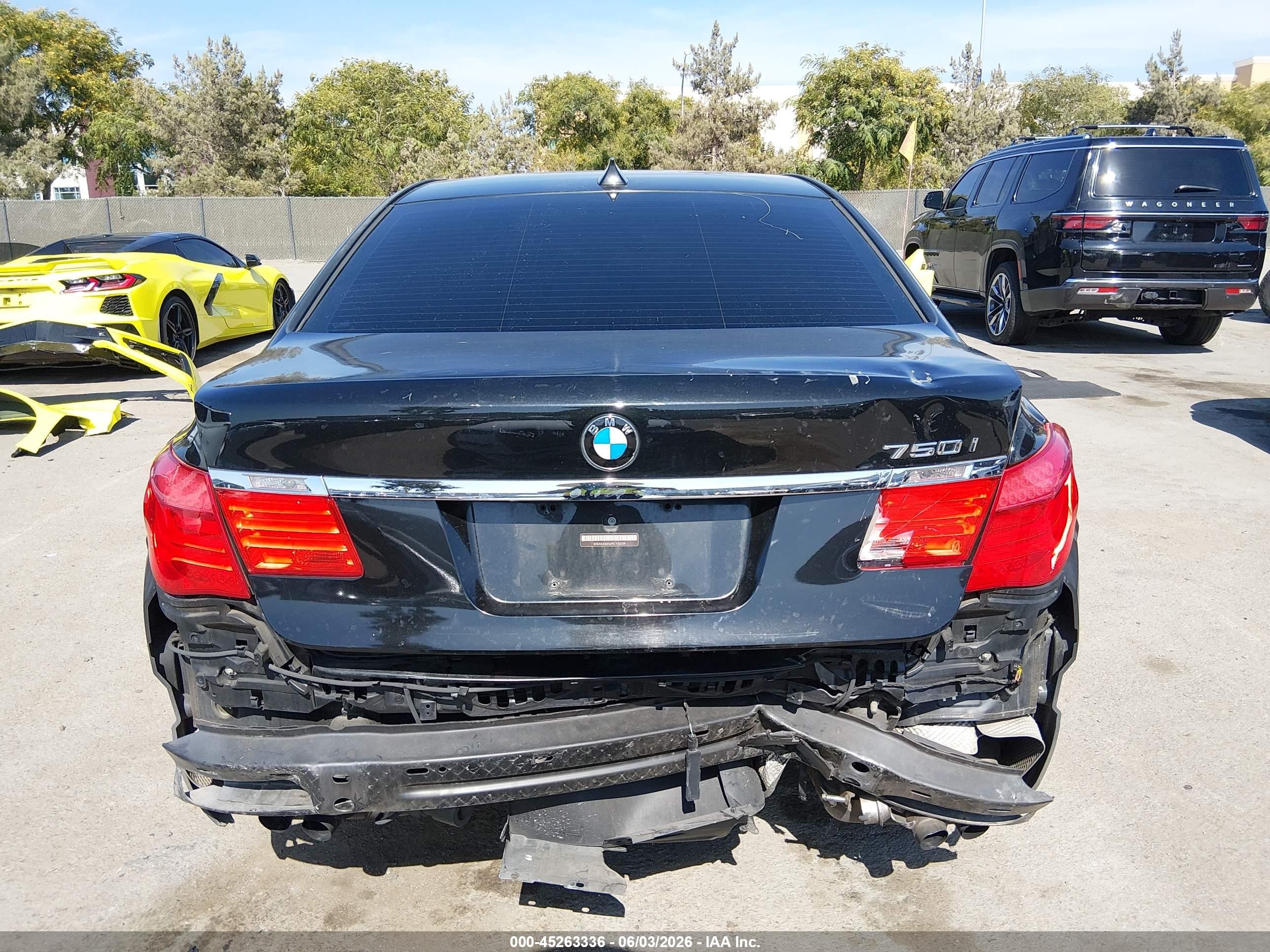 2009 Bmw 750i Black vin: WBAKA83569CY33239
