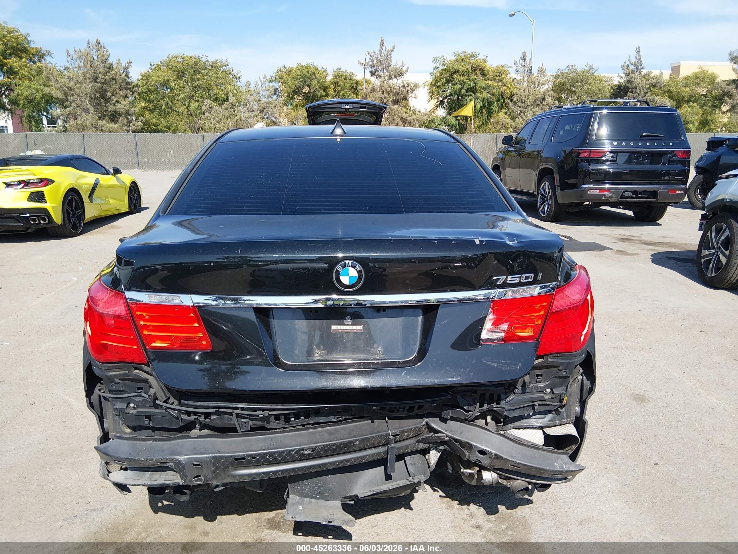 2009 Bmw 750i Black vin: WBAKA83569CY33239