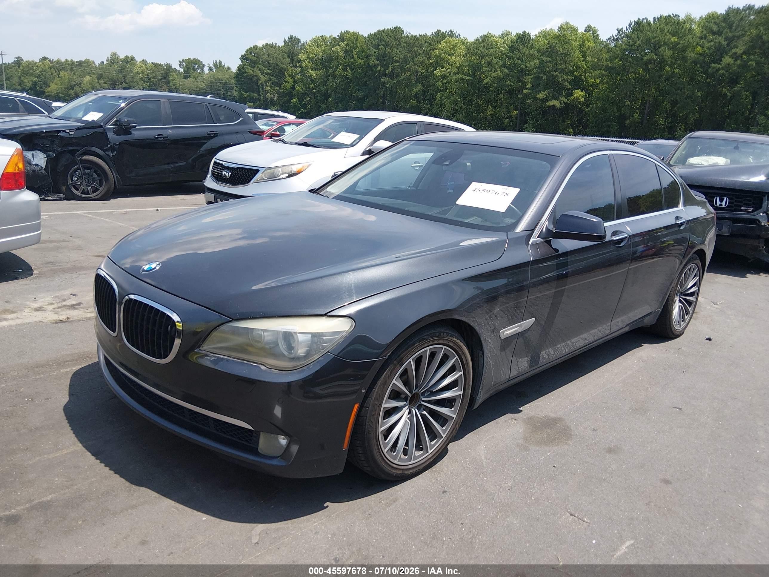 2009 Bmw 750i   Gray vin: WBAKA835X9CY34877