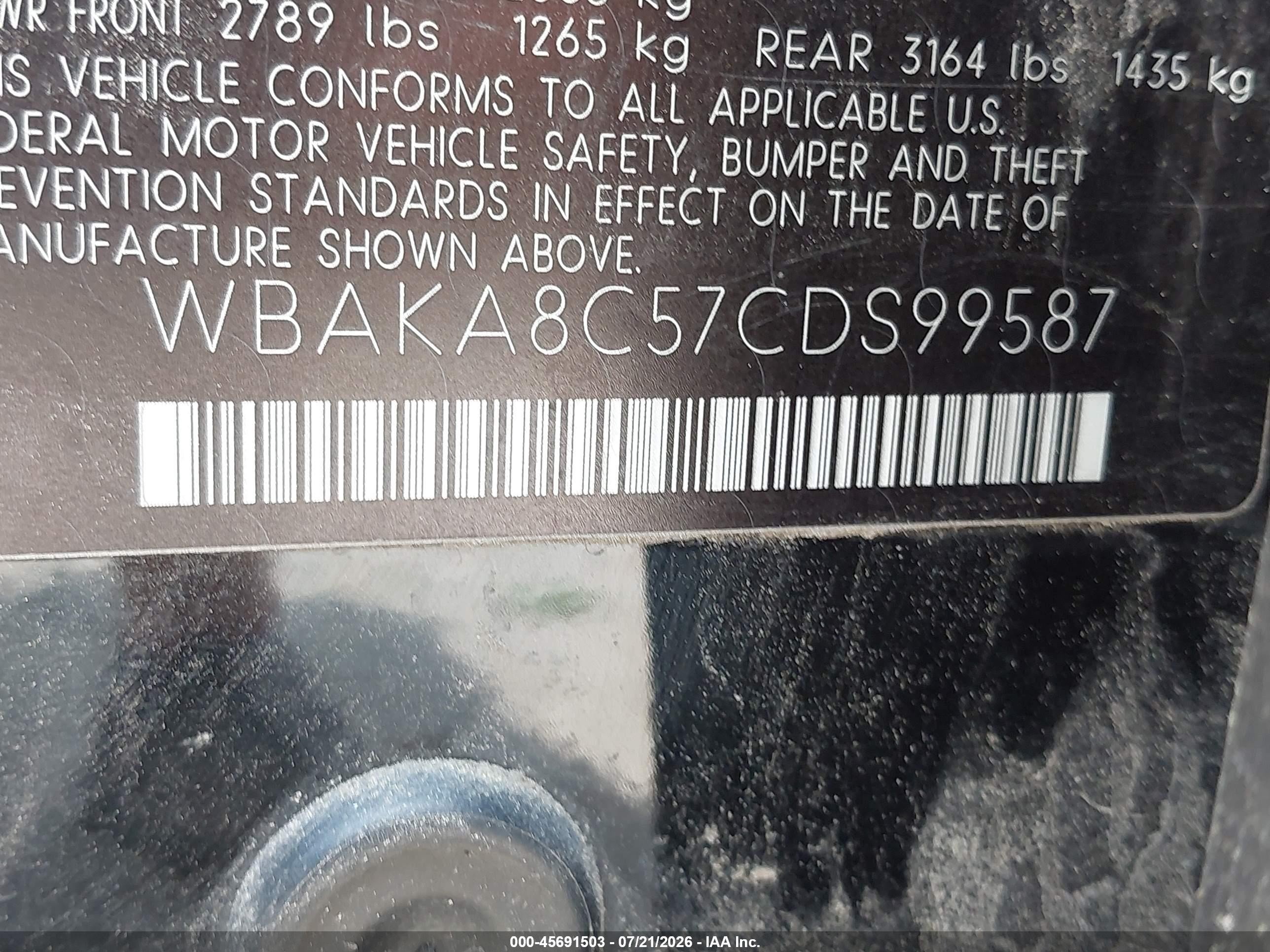 2012 Bmw 750i   Black vin: WBAKA8C57CDS99587