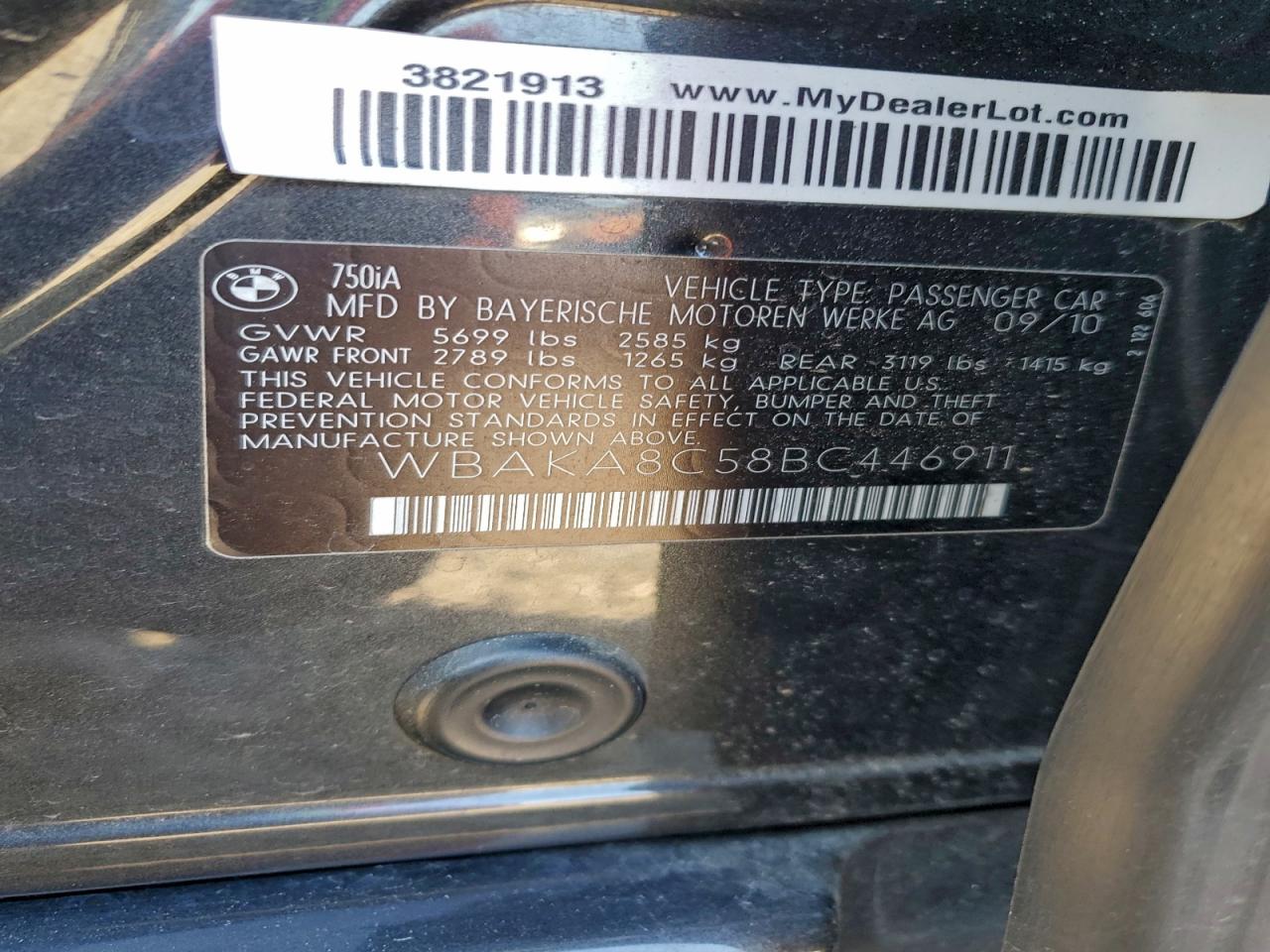 2011 Bmw Alpina B7 Gray vin: WBAKA8C58BC446911