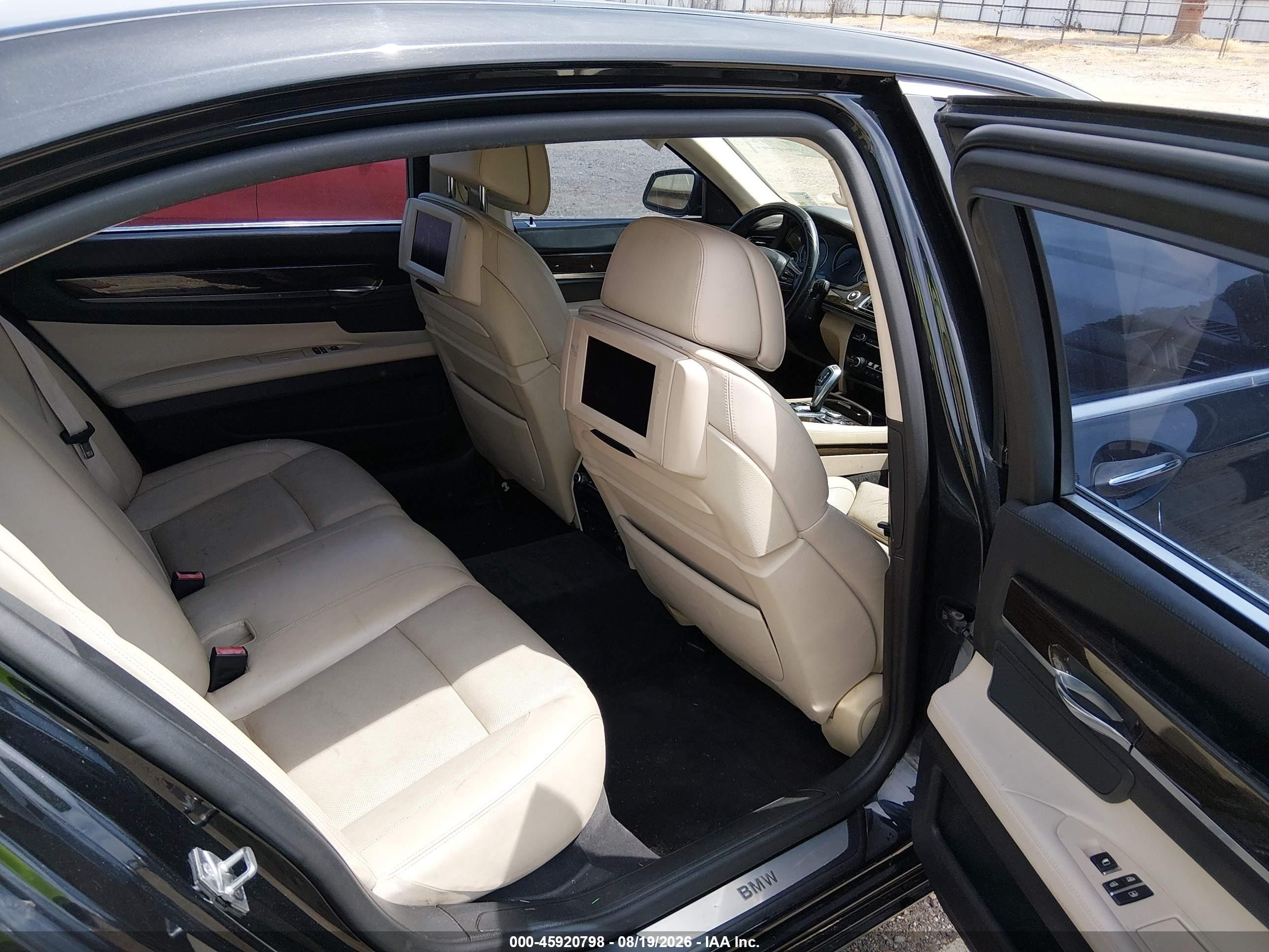 2012 Bmw 740li Black vin: WBAKB4C52CC576481