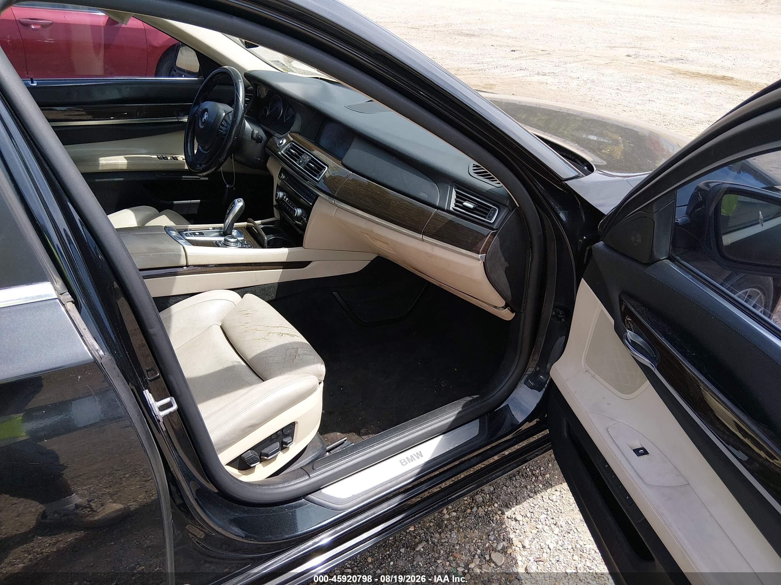 2012 Bmw 740li Black vin: WBAKB4C52CC576481