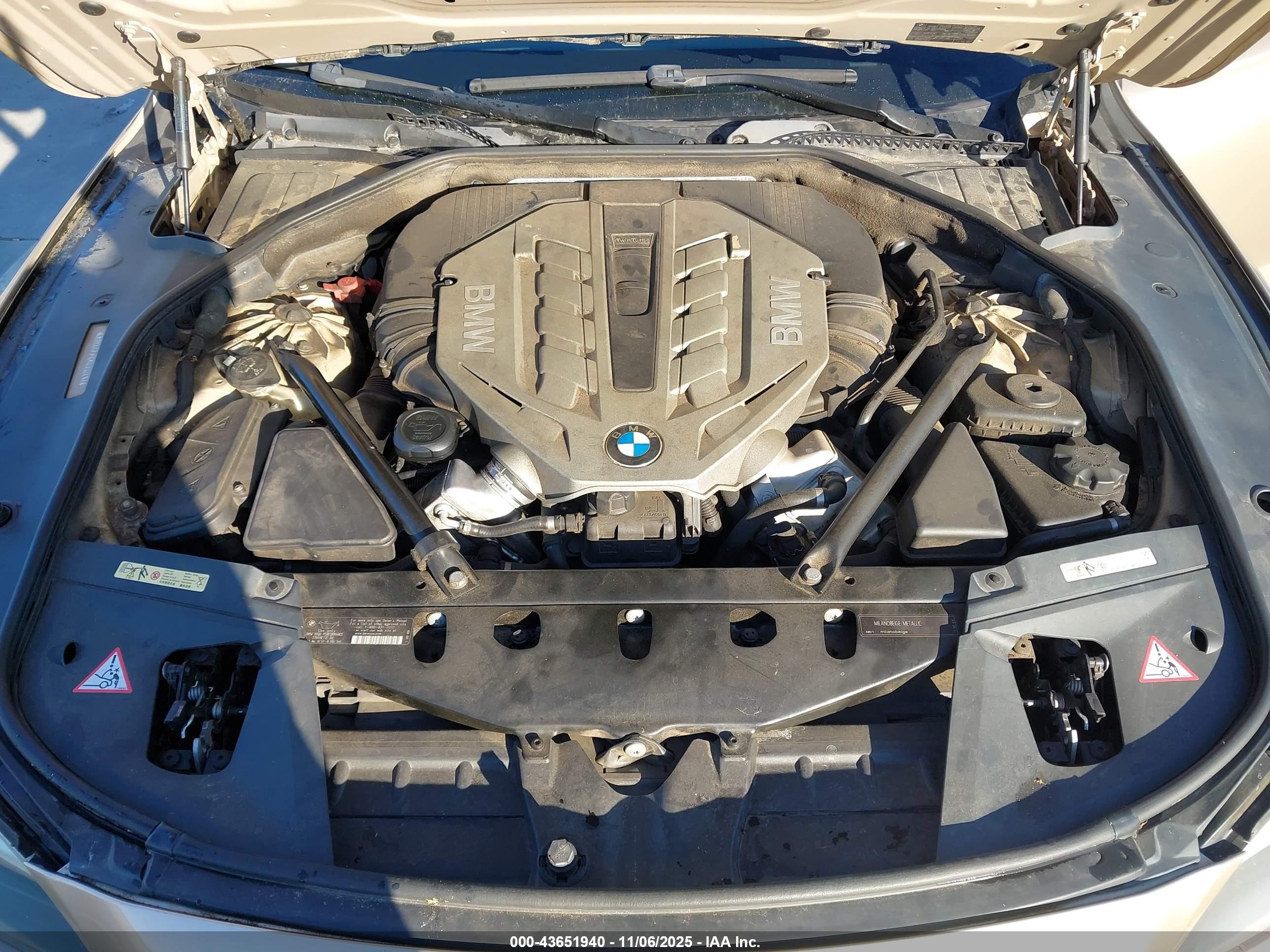 2009 Bmw 750li   Gold vin: WBAKB83569CY61491