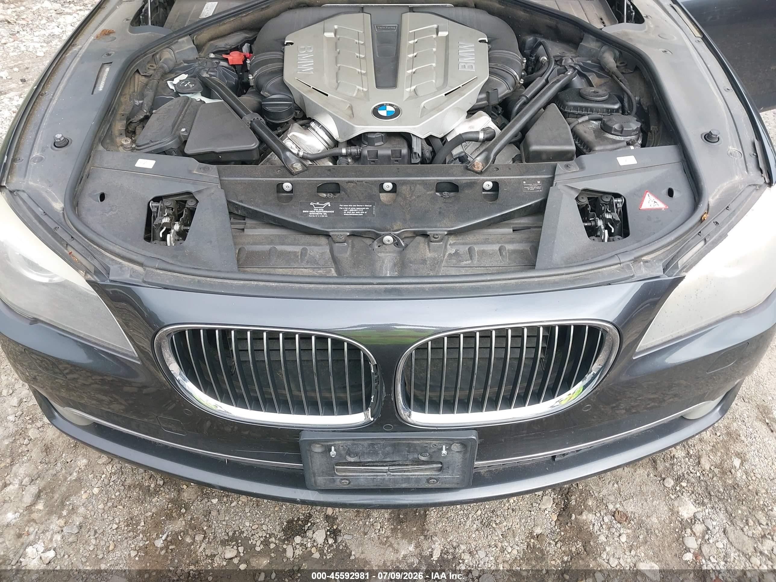 2009 Bmw 750li   Gray vin: WBAKB83579CY60706