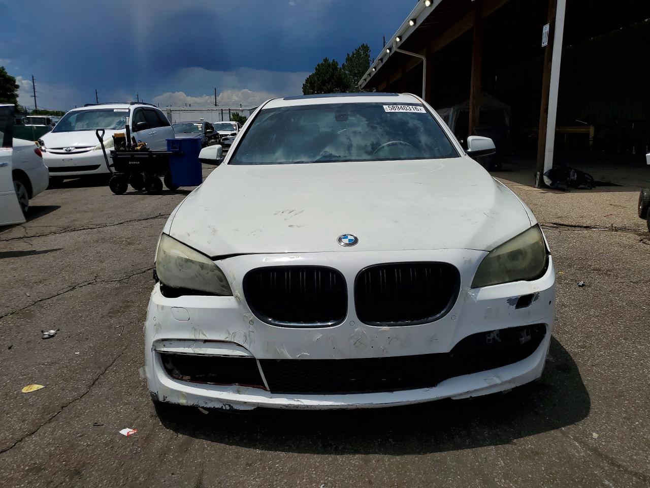 2012 Bmw 750 Li White vin: WBAKB8C50CC962615