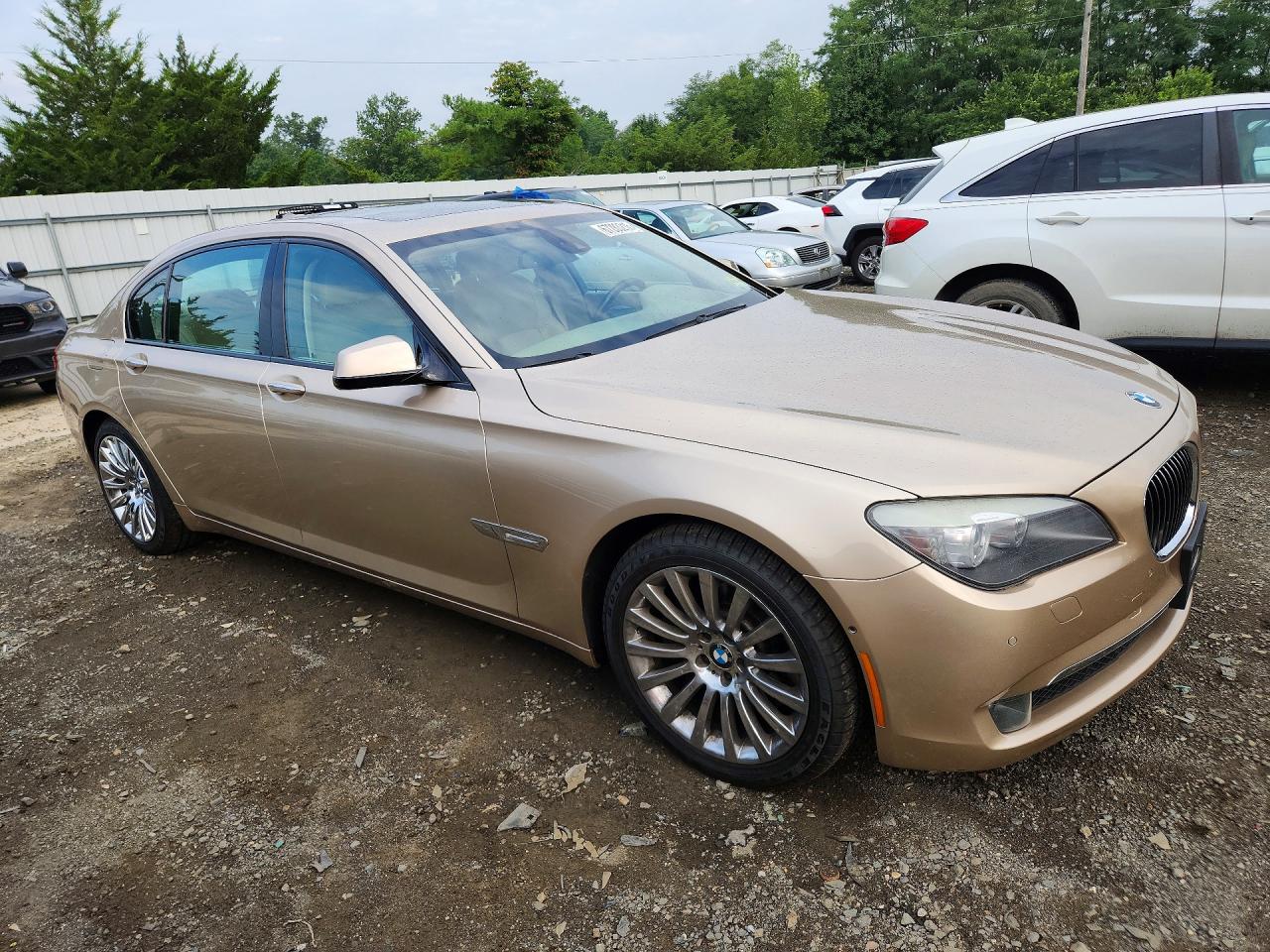 2012 Bmw 750 Li Beige vin: WBAKB8C54CDX20484