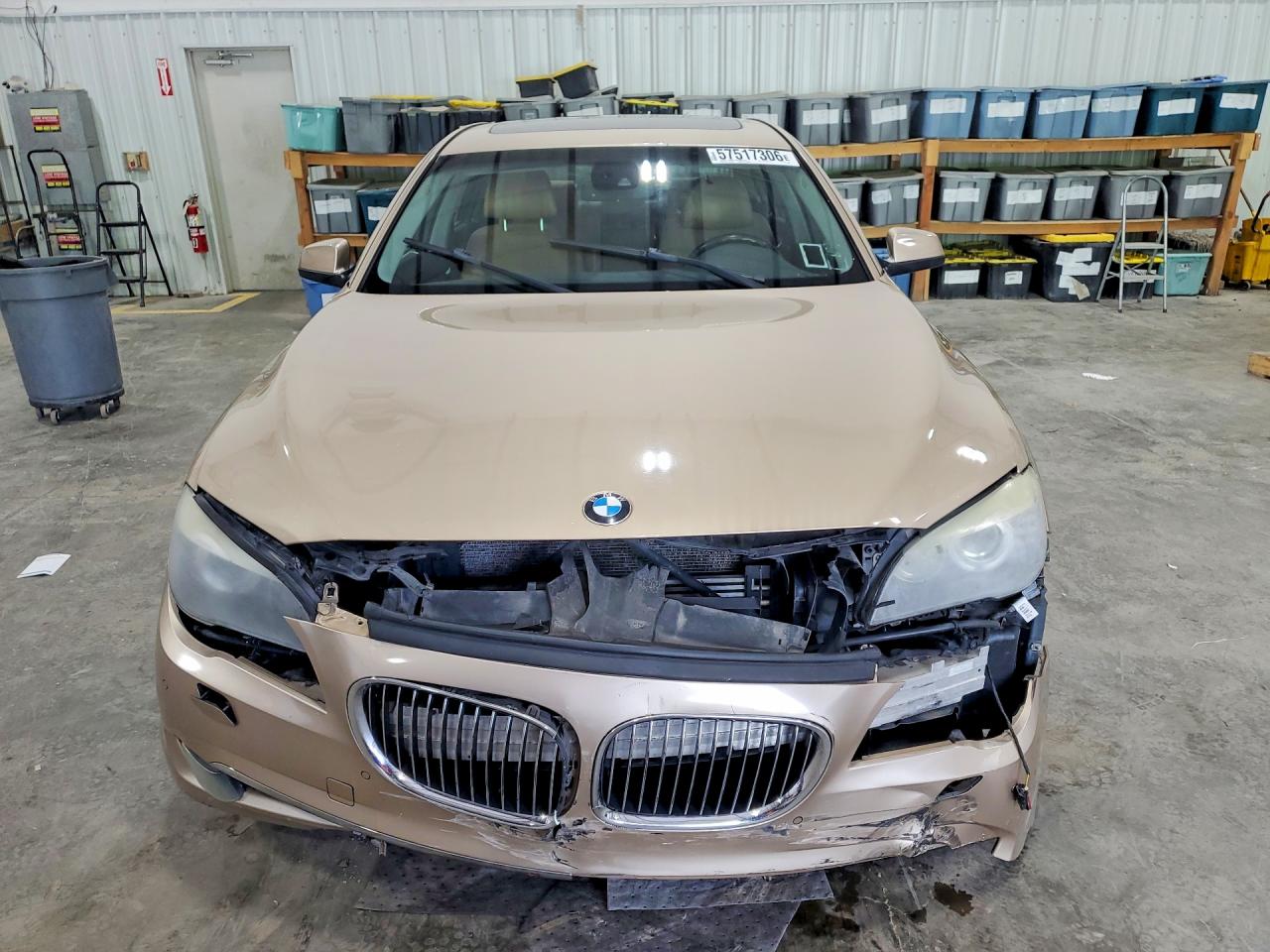 2011 Bmw 750 Li Beige vin: WBAKB8C58BCY65905