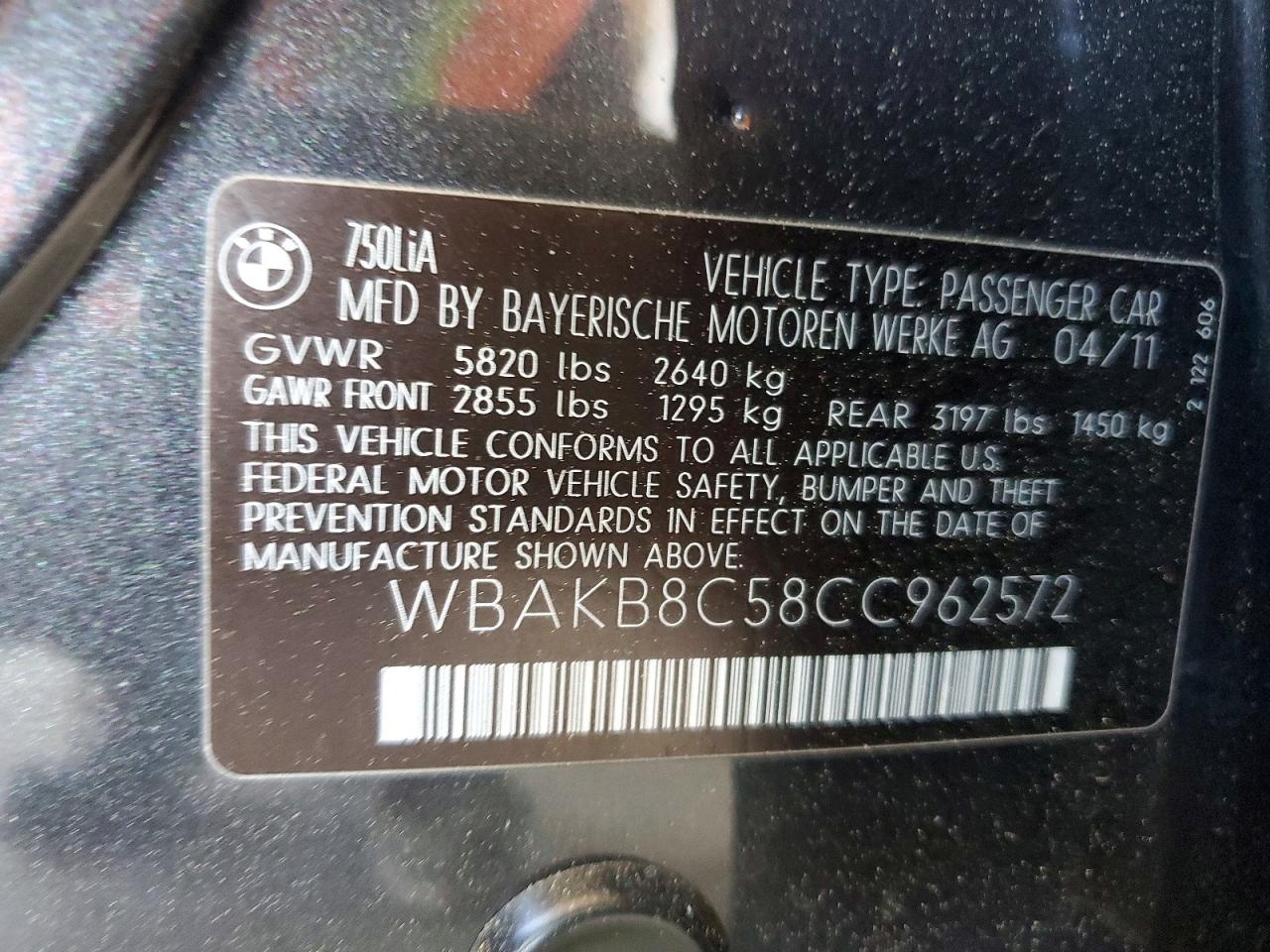 2012 Bmw Alpina B7 Gray vin: WBAKB8C58CC962572