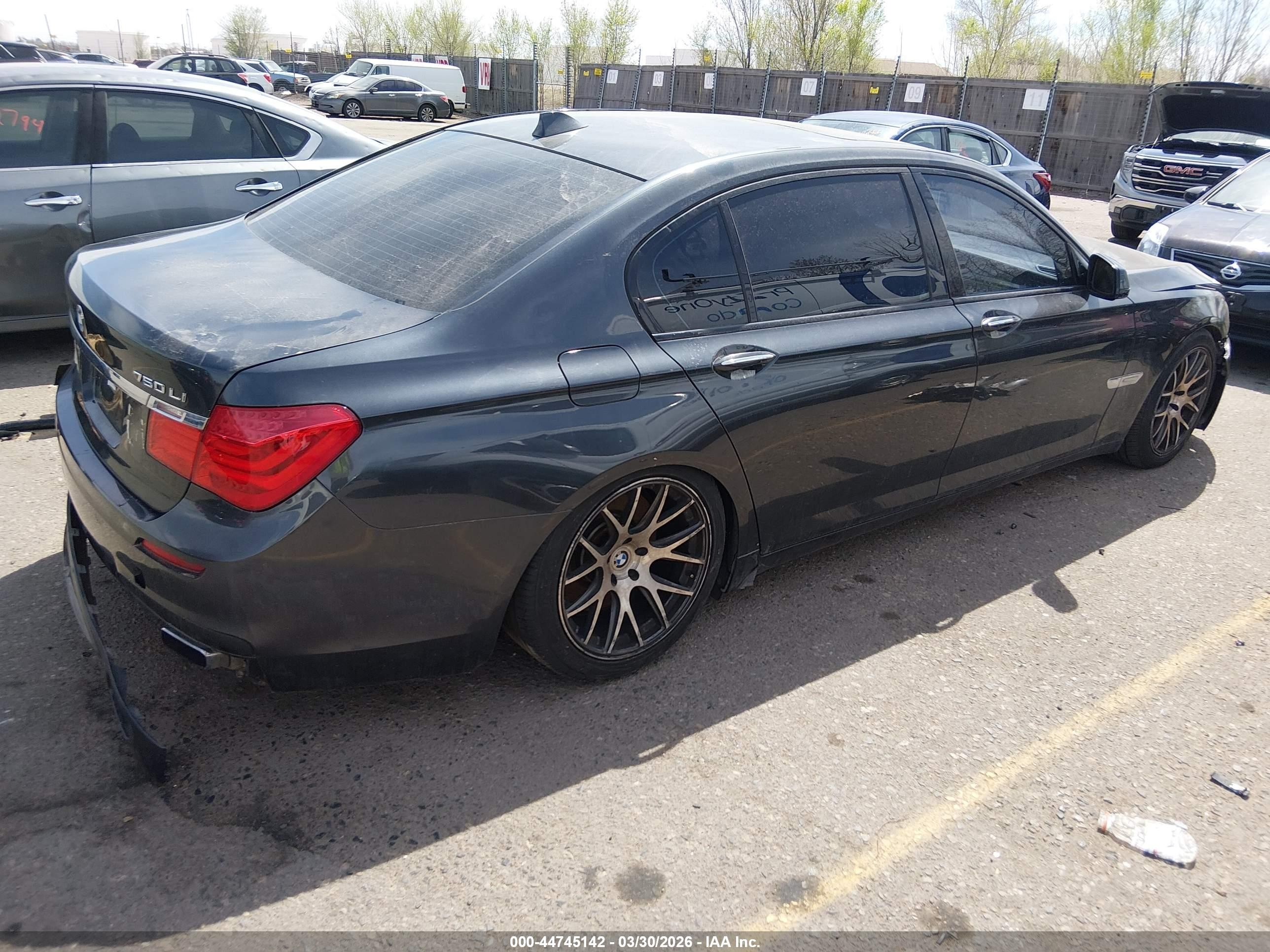 2011 Bmw 750li   Gray vin: WBAKB8C59BC851933