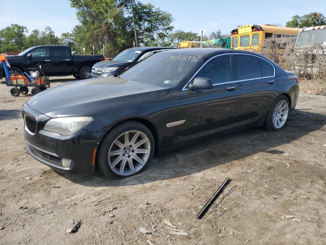 2011 Bmw 750 Xi Black vin: WBAKC6C51BC395220