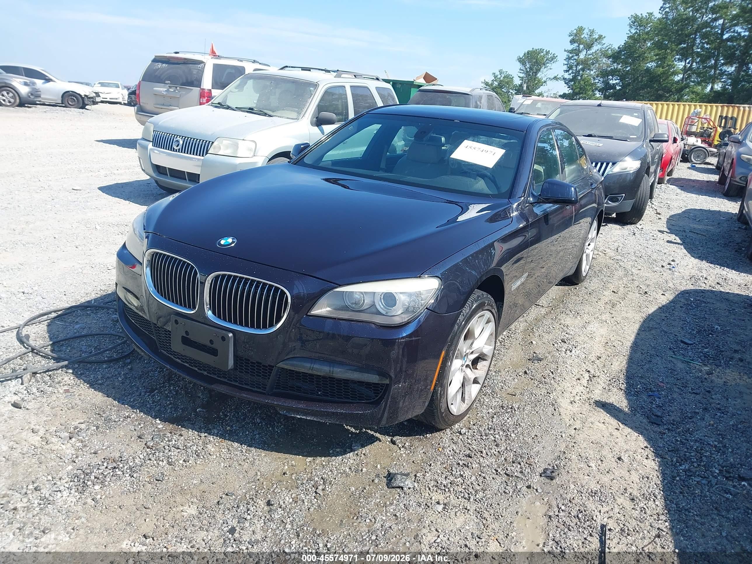 2011 Bmw 750i Xdrive Dark Blue vin: WBAKC6C52BC395369