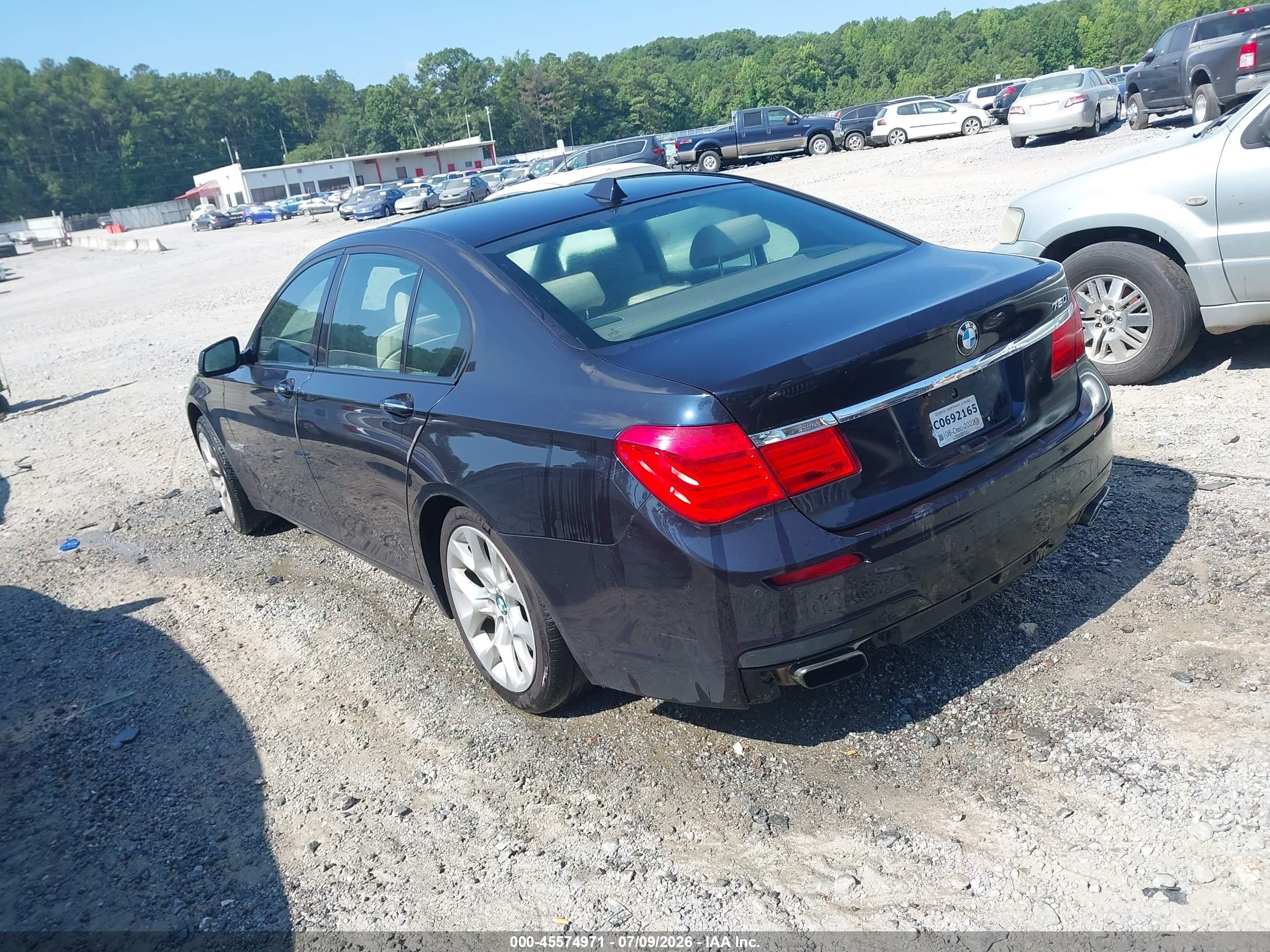 2011 Bmw 750i Xdrive Dark Blue vin: WBAKC6C52BC395369