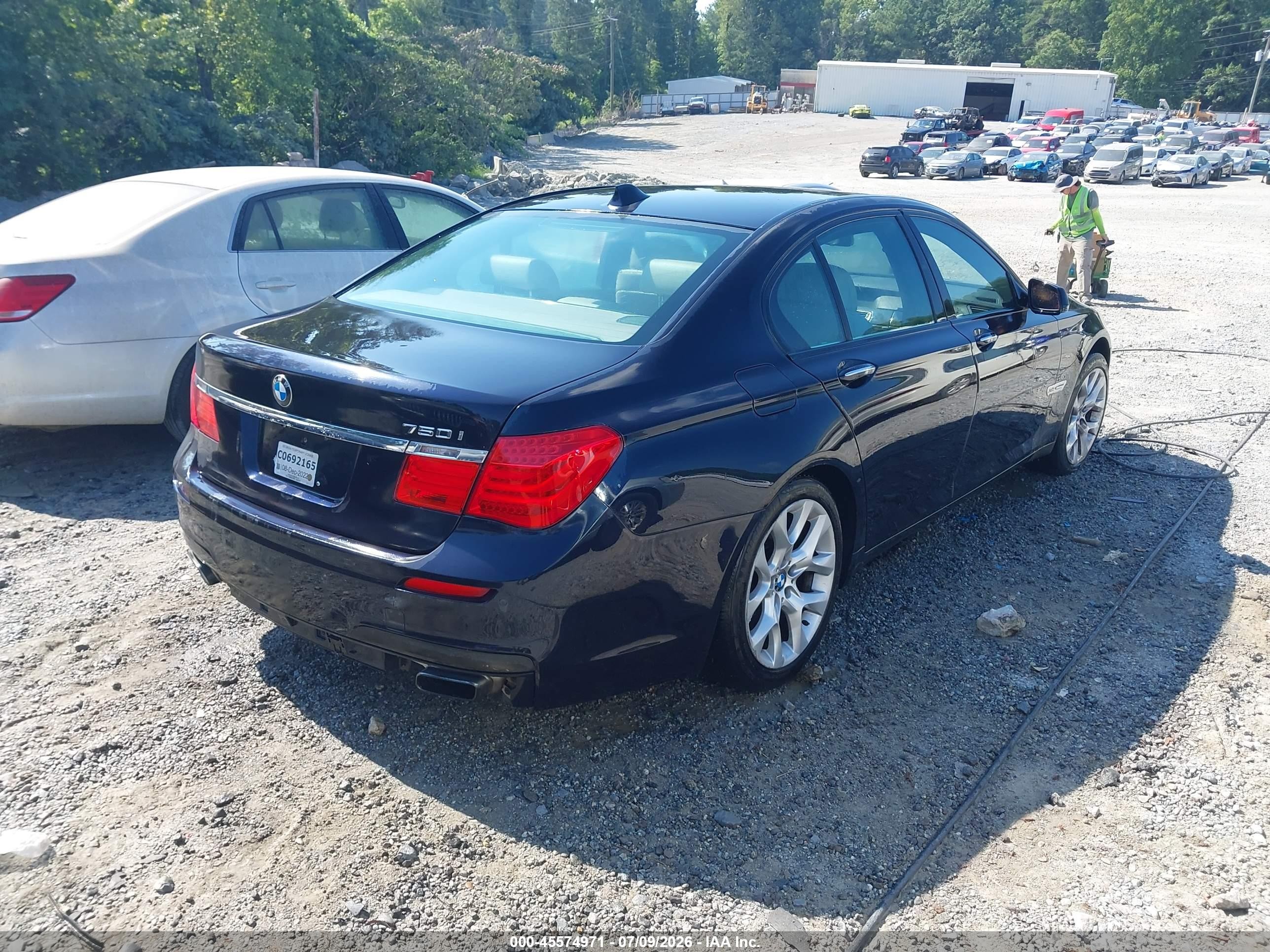 2011 Bmw 750i Xdrive Dark Blue vin: WBAKC6C52BC395369
