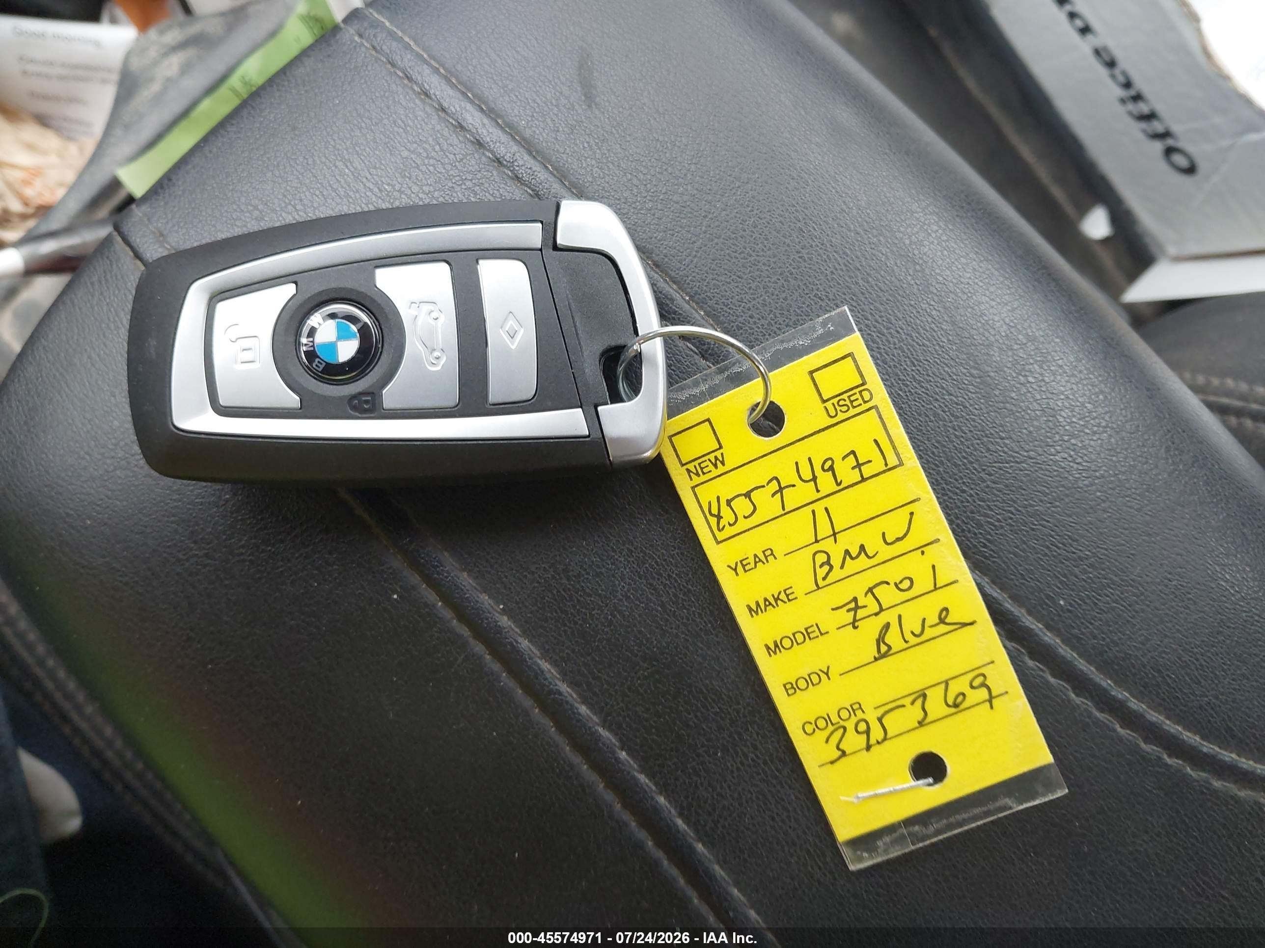 2011 Bmw 750i Xdrive Dark Blue vin: WBAKC6C52BC395369