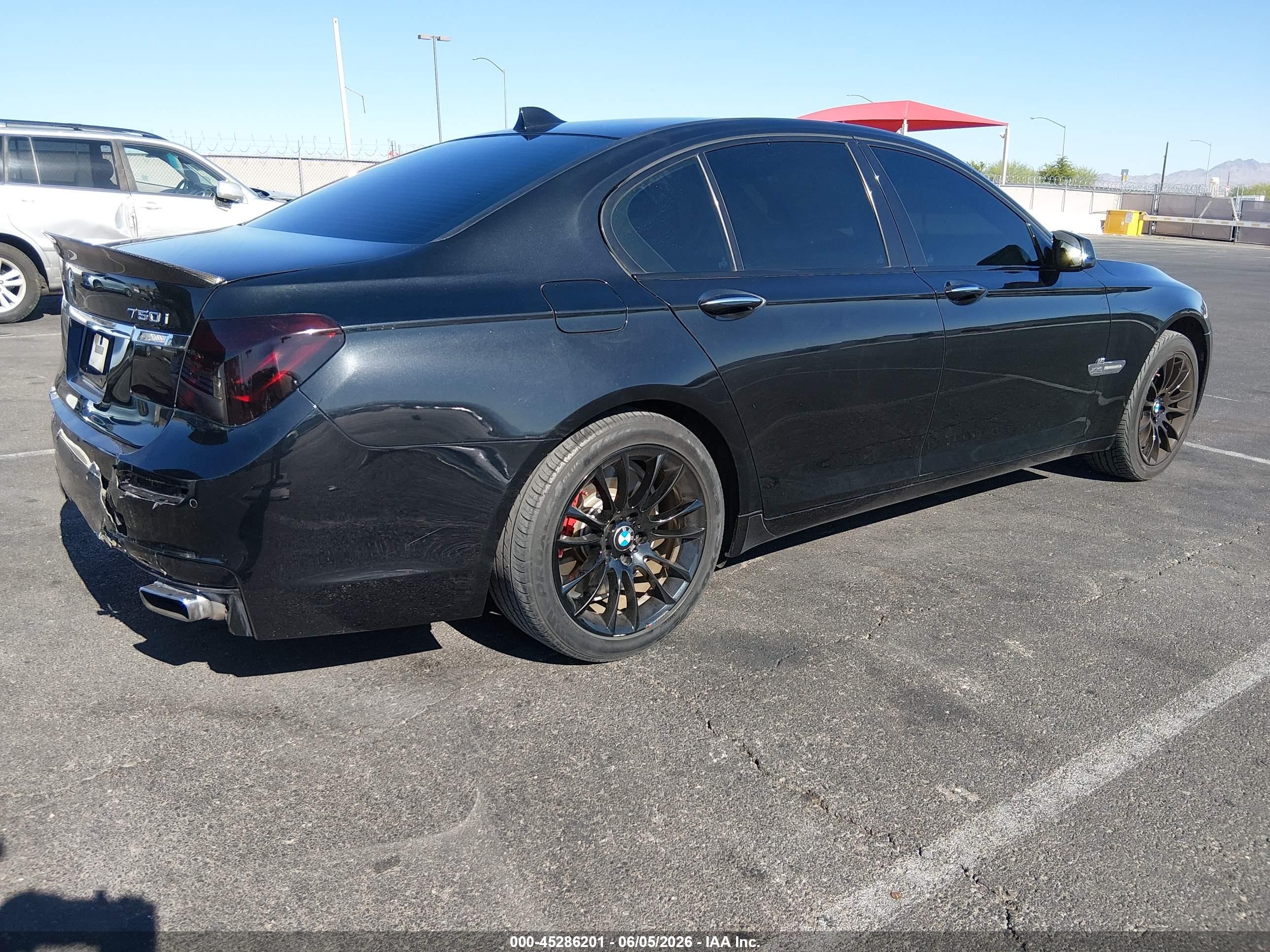 2012 Bmw 750i Xdrive Black vin: WBAKC6C53CC397276