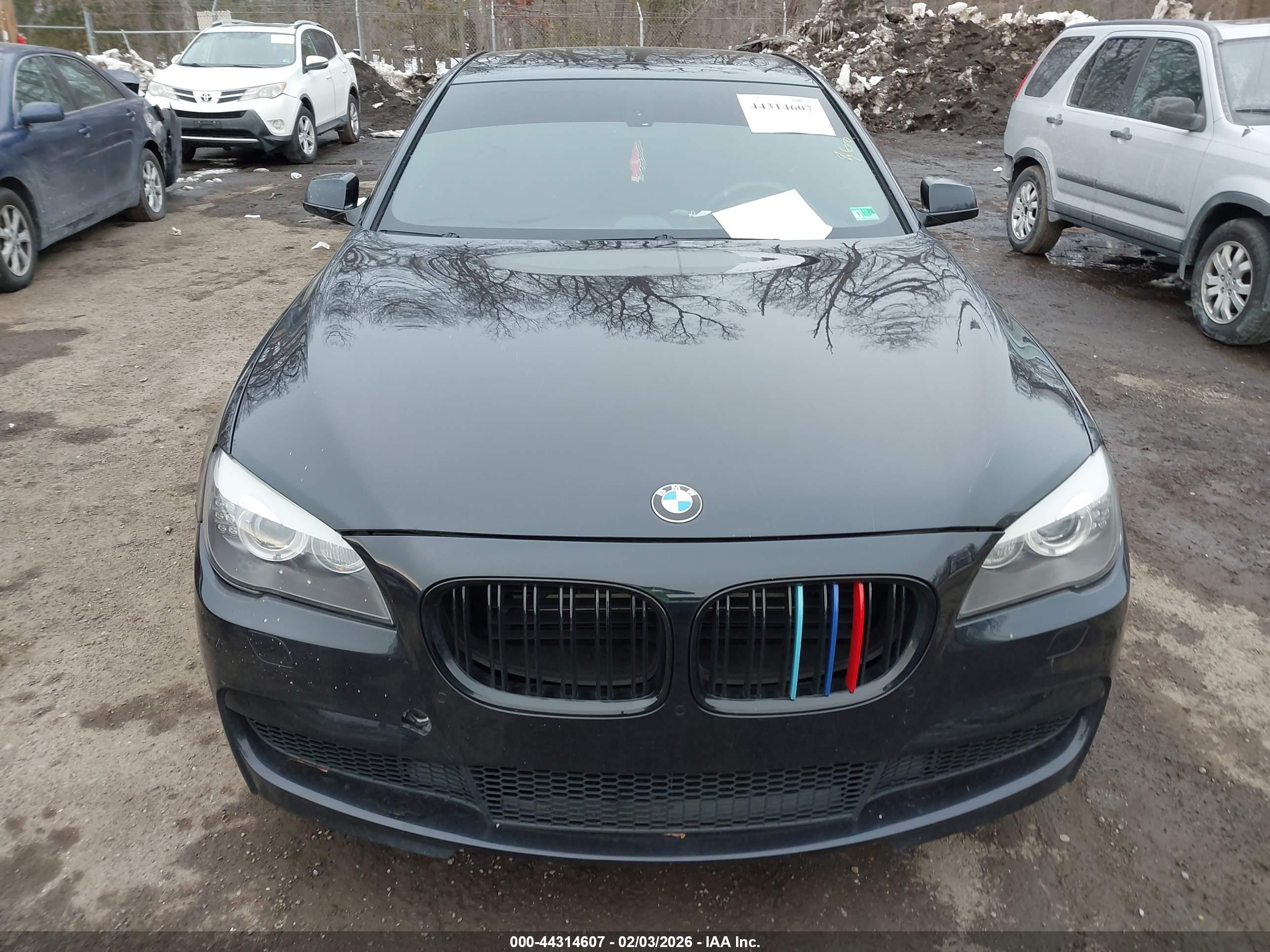 2010 Bmw 750 I Xdrive Black vin: WBAKC6C53acl67689