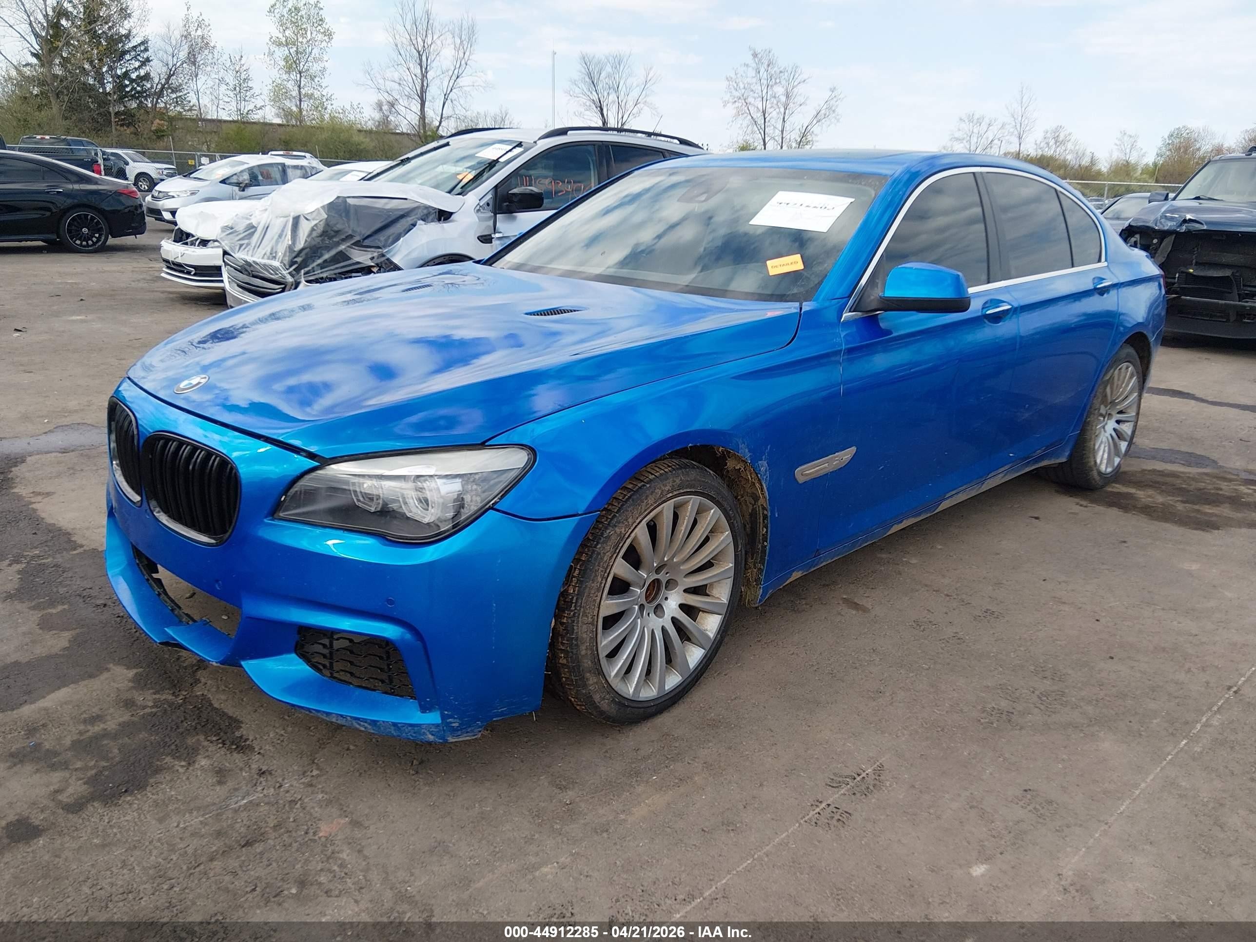 2010 Bmw 750i Xdrive Blue vin: WBAKC6C54ACL67667