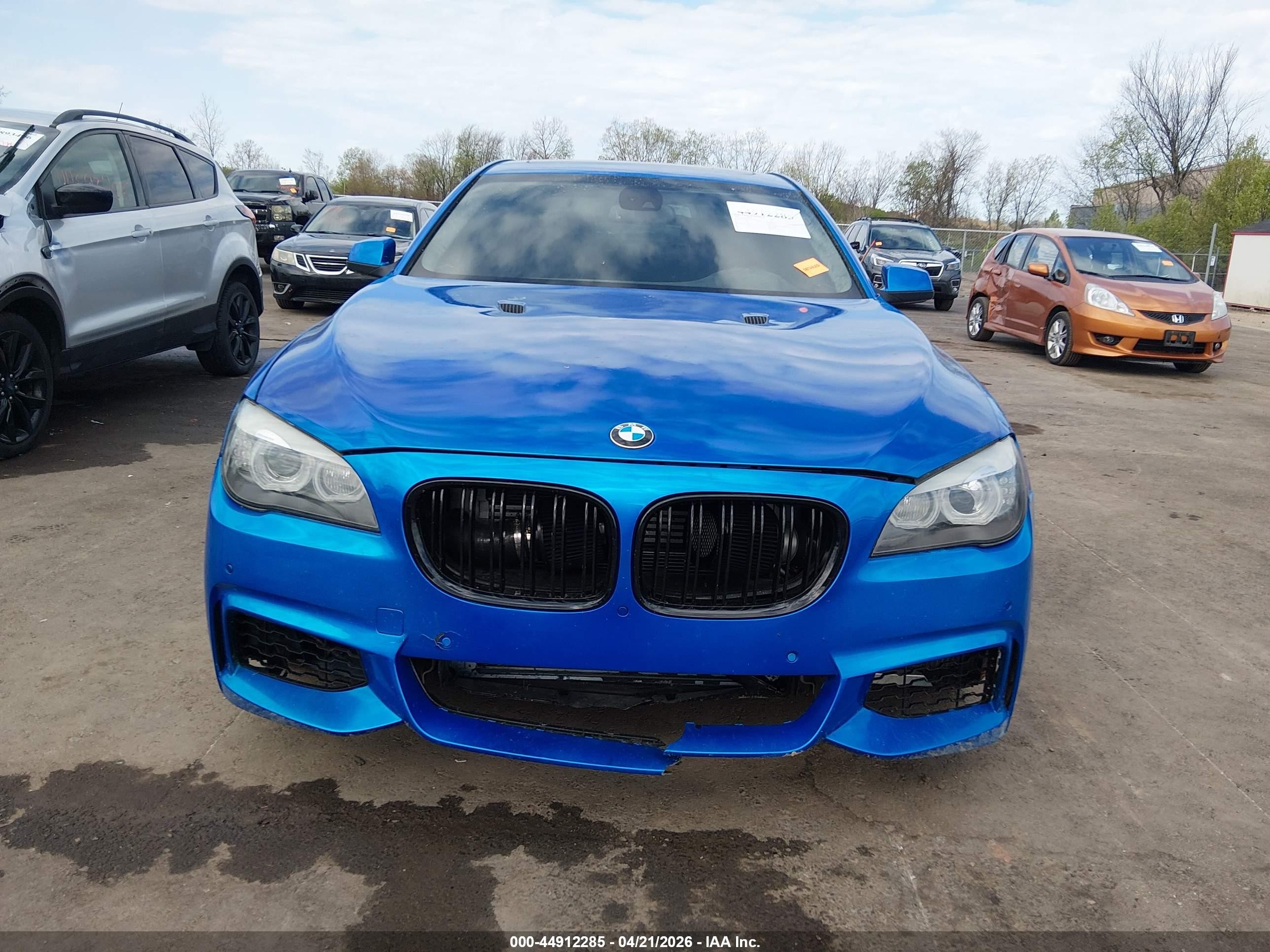 2010 Bmw 750i Xdrive Blue vin: WBAKC6C54ACL67667
