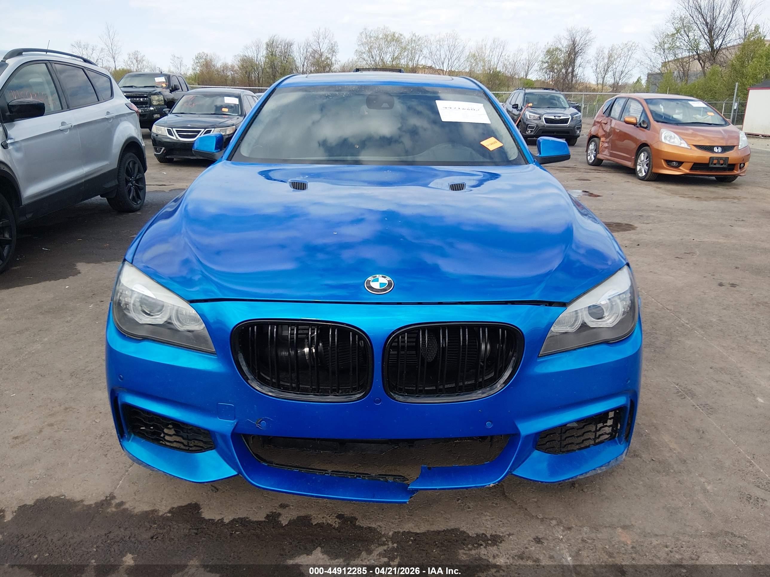 2010 Bmw 750i Xdrive Blue vin: WBAKC6C54ACL67667