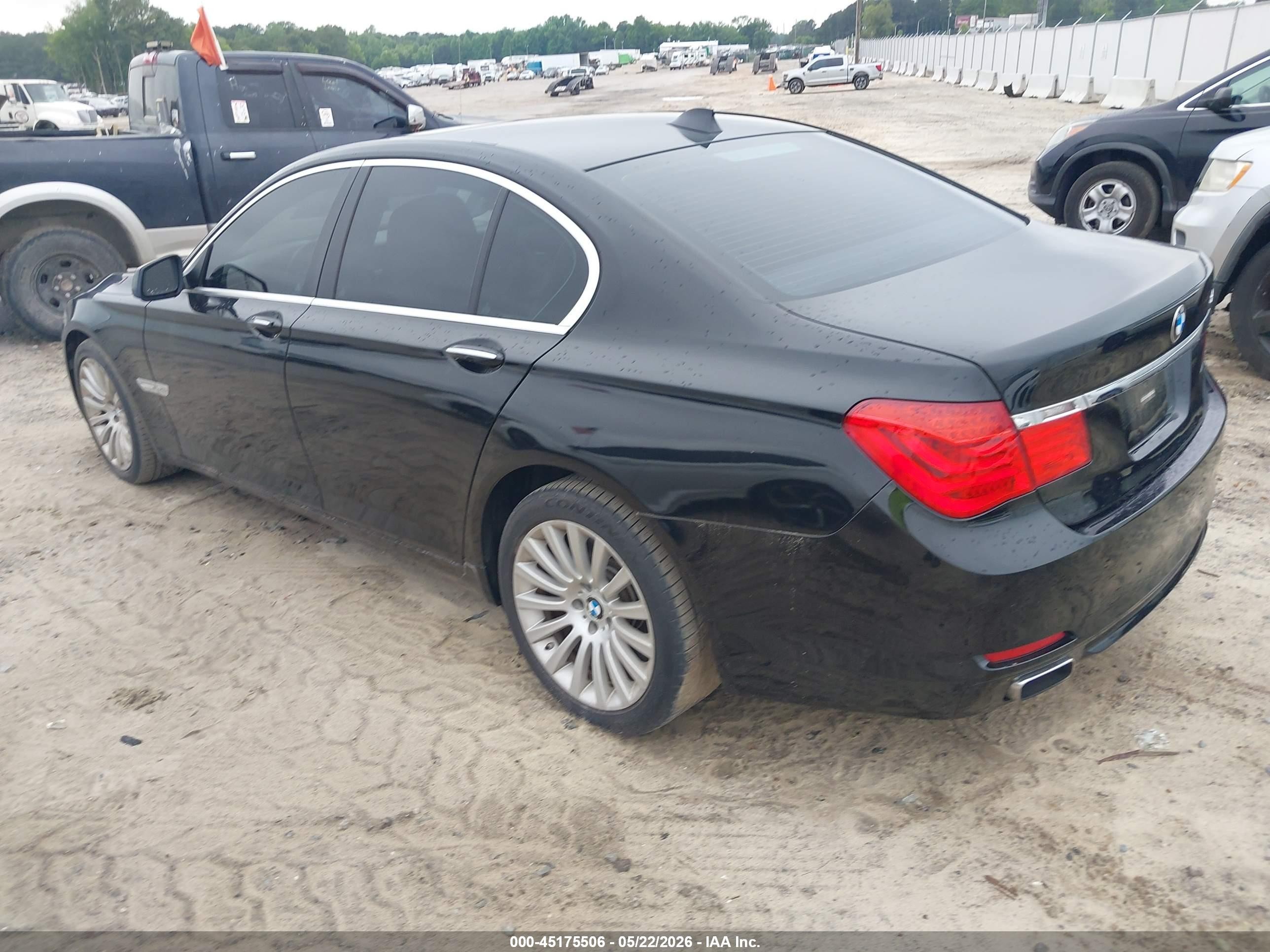 2010 Bmw 750i Xdrive Black vin: WBAKC6C54ACL67698