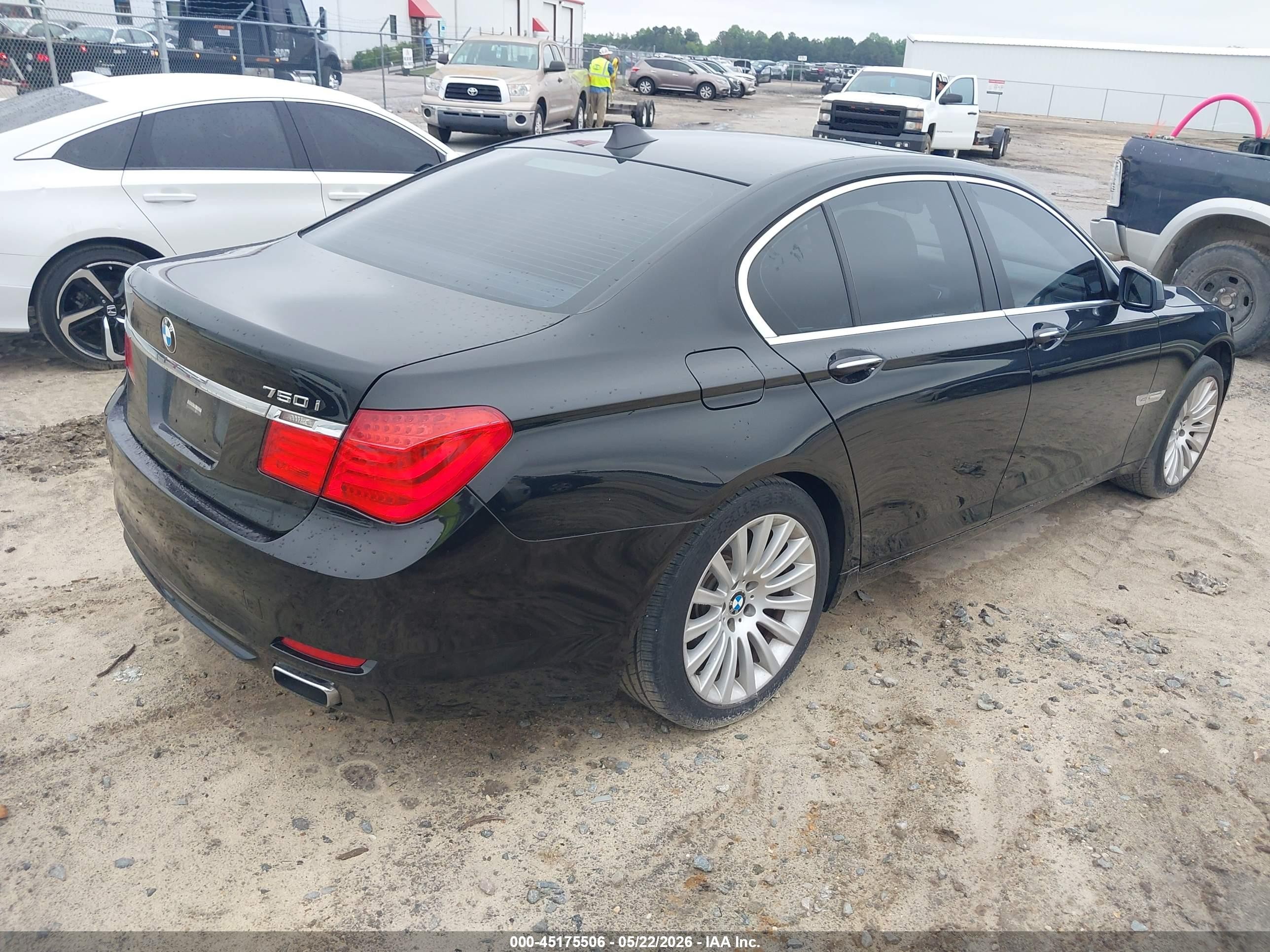 2010 Bmw 750i Xdrive Black vin: WBAKC6C54ACL67698