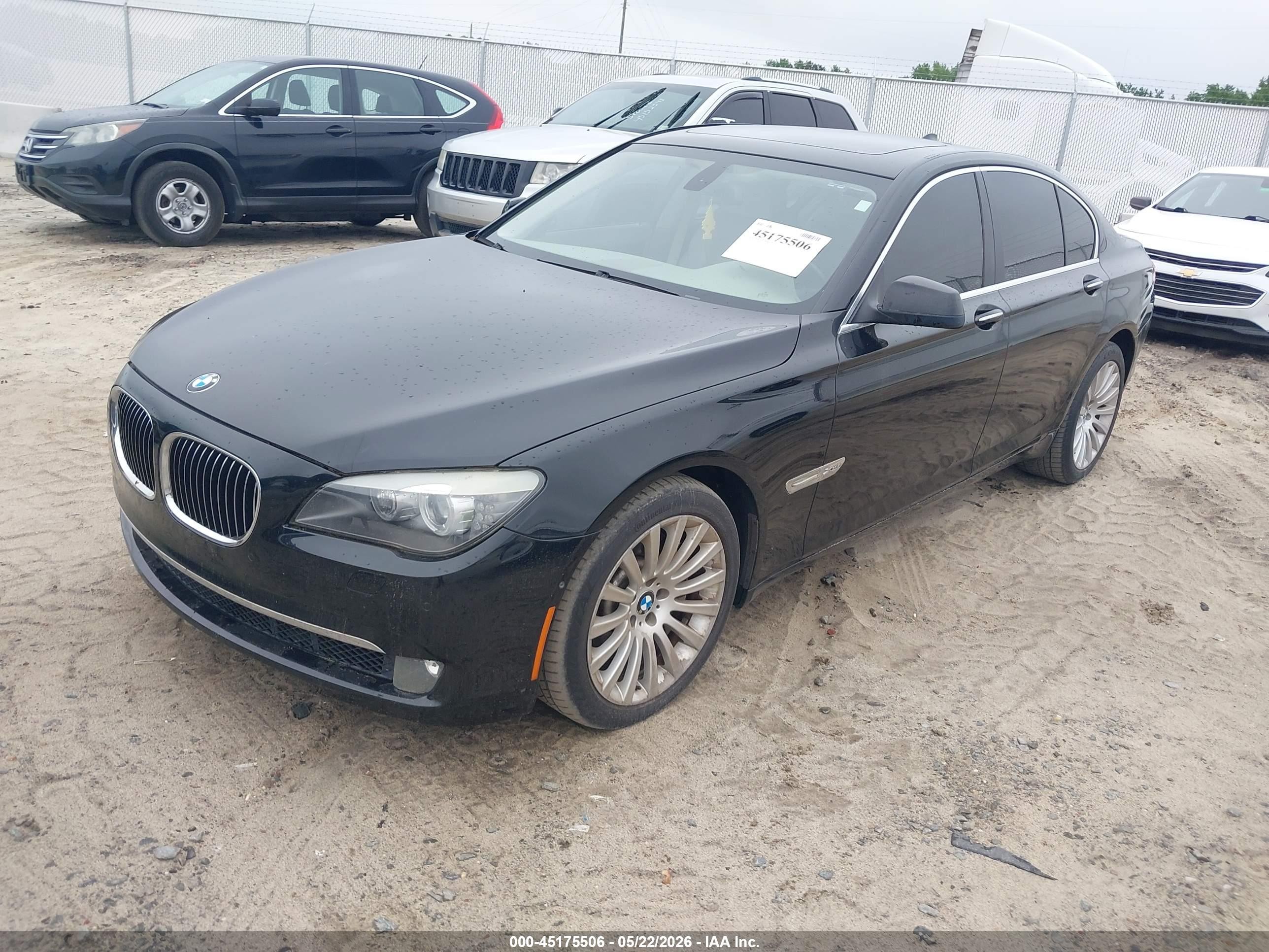 2010 Bmw 750i Xdrive Black vin: WBAKC6C54ACL67698