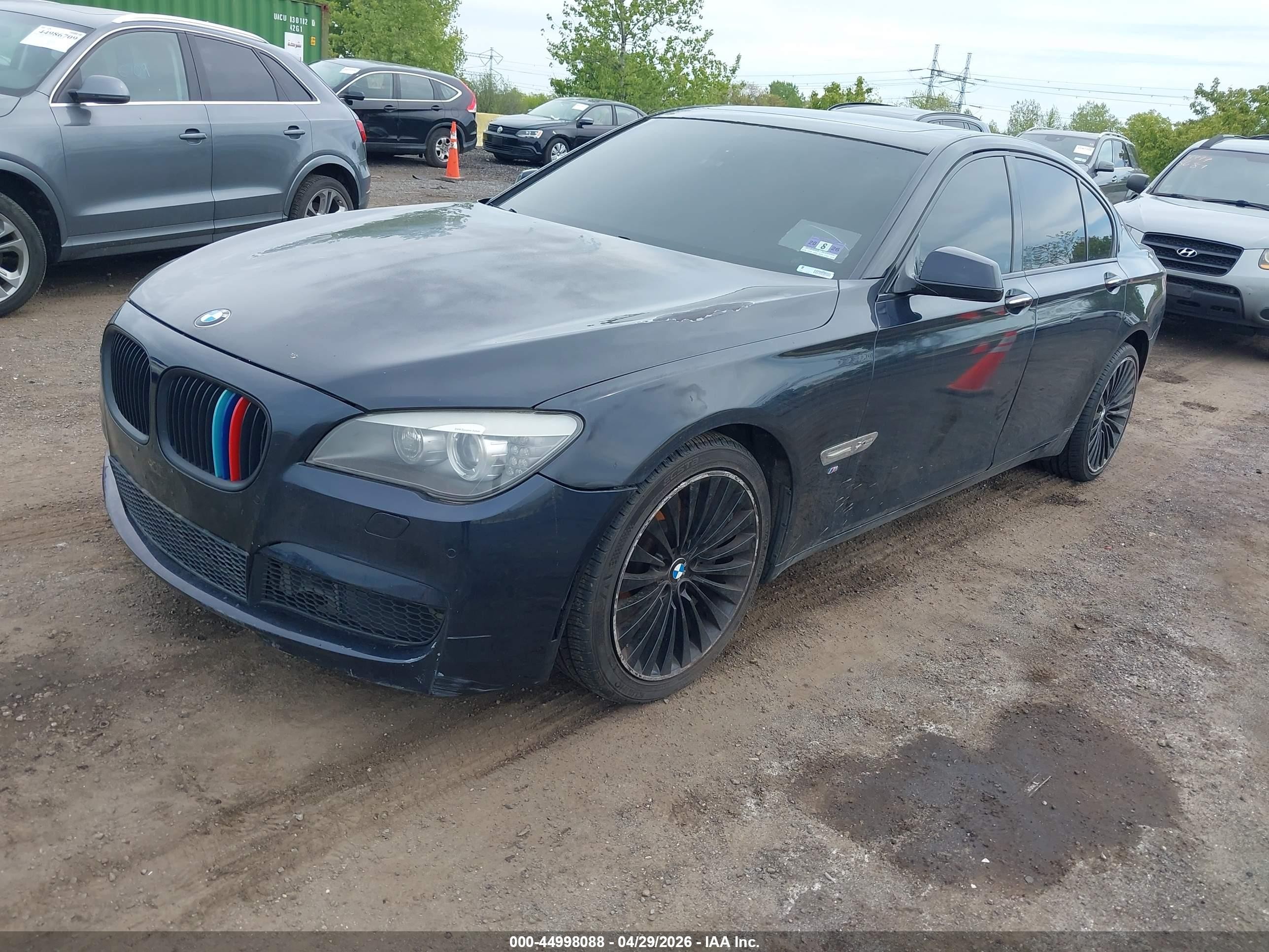 2011 Bmw 750i Xdrive Dark Blue vin: WBAKC6C54BC394935