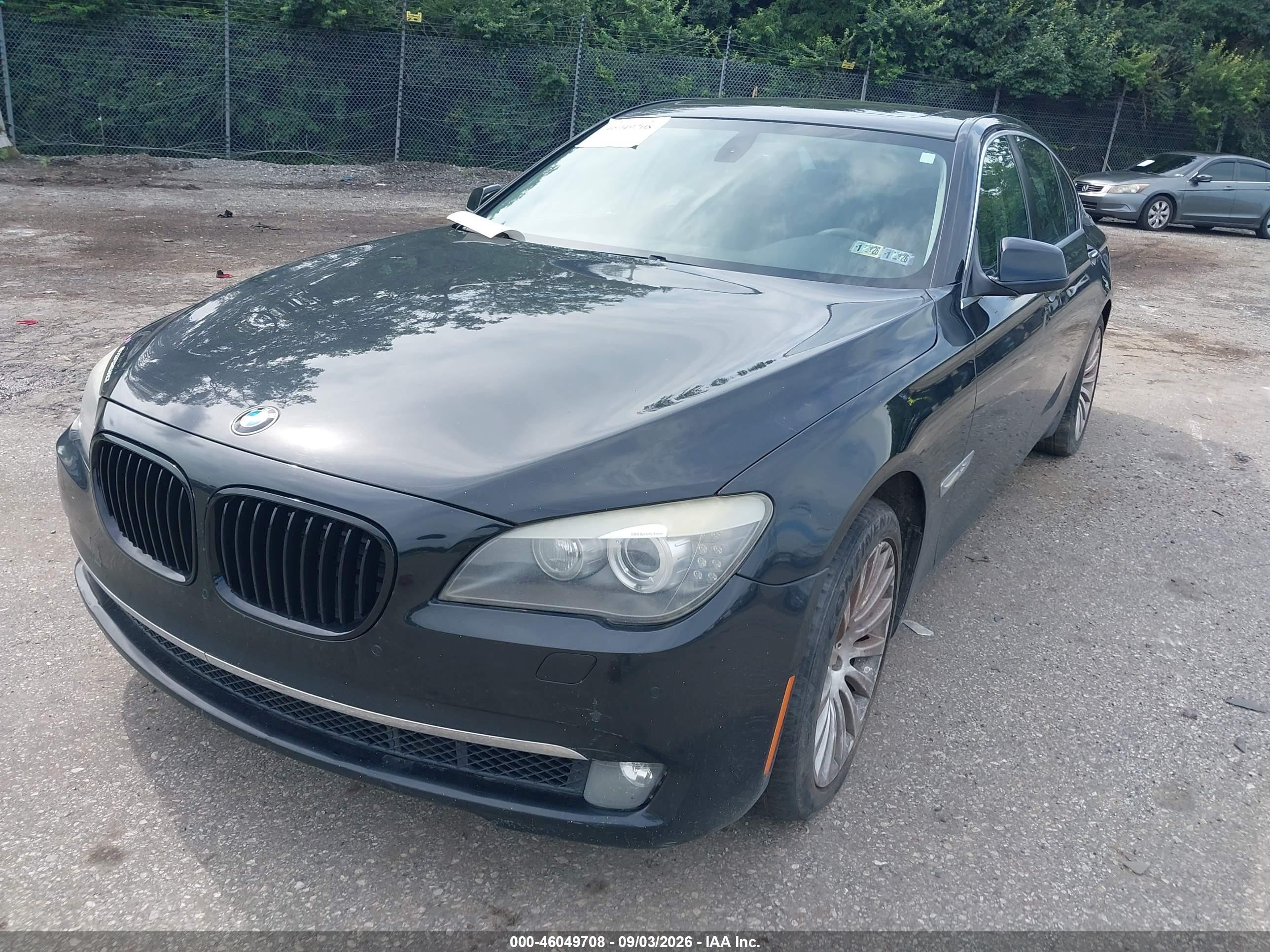 2012 Bmw 750i Xdrive Black vin: WBAKC6C55CC395593