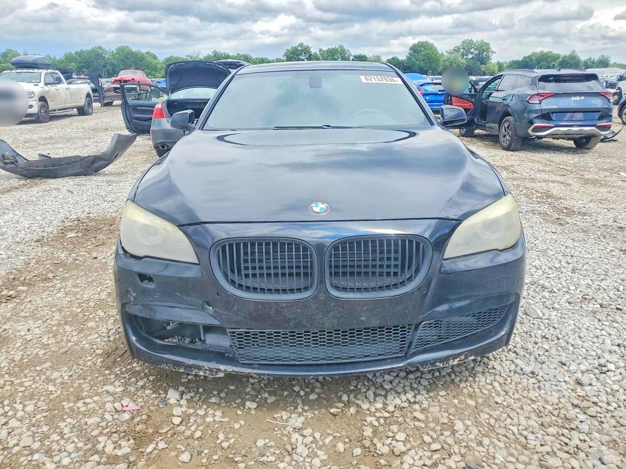 2012 Bmw 750 Xi Black vin: WBAKC6C56CC395747